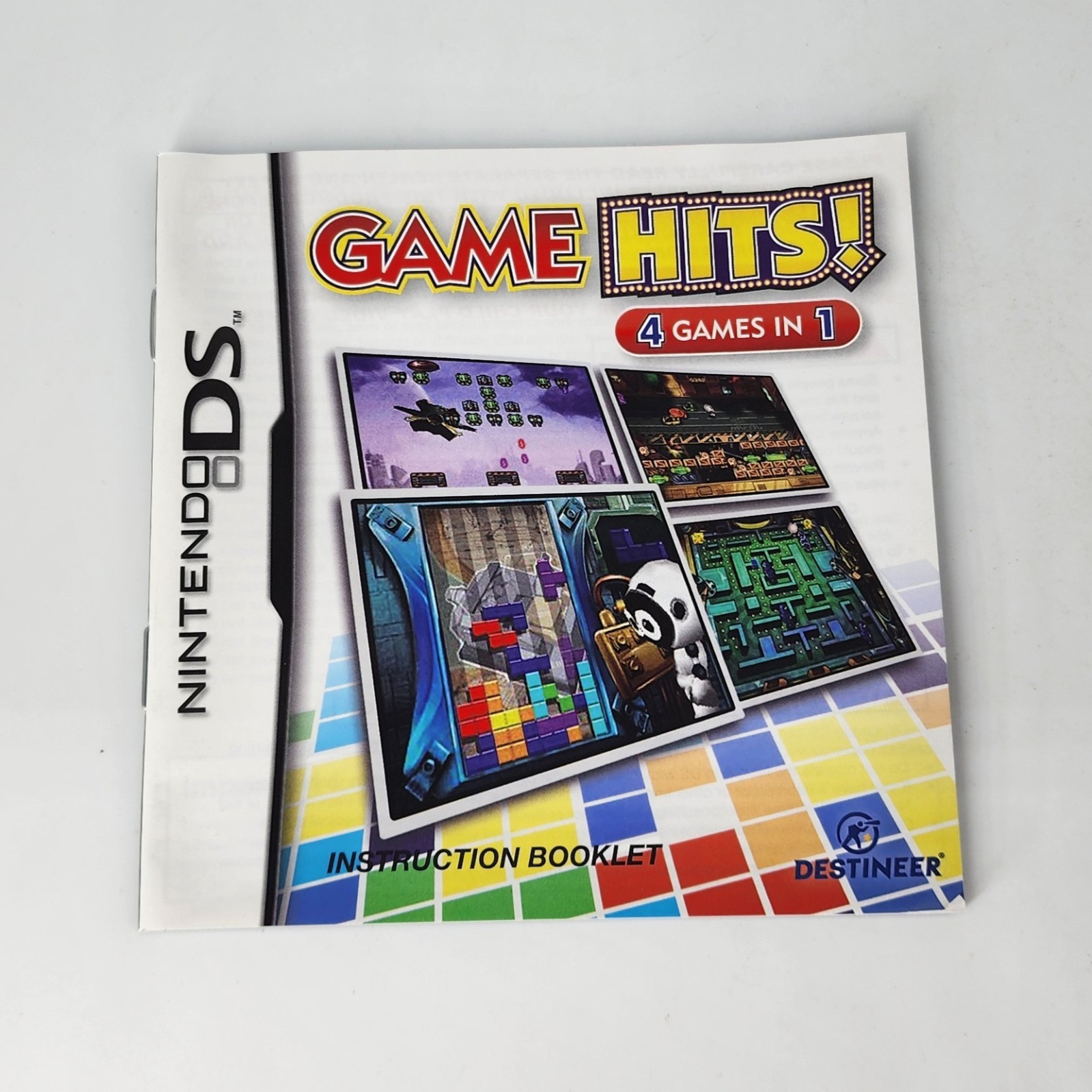 Game Hits! (Nintendo DS, 2010) 4 Games in 1 CIB – TESTED & WORKING – Fast Ship!