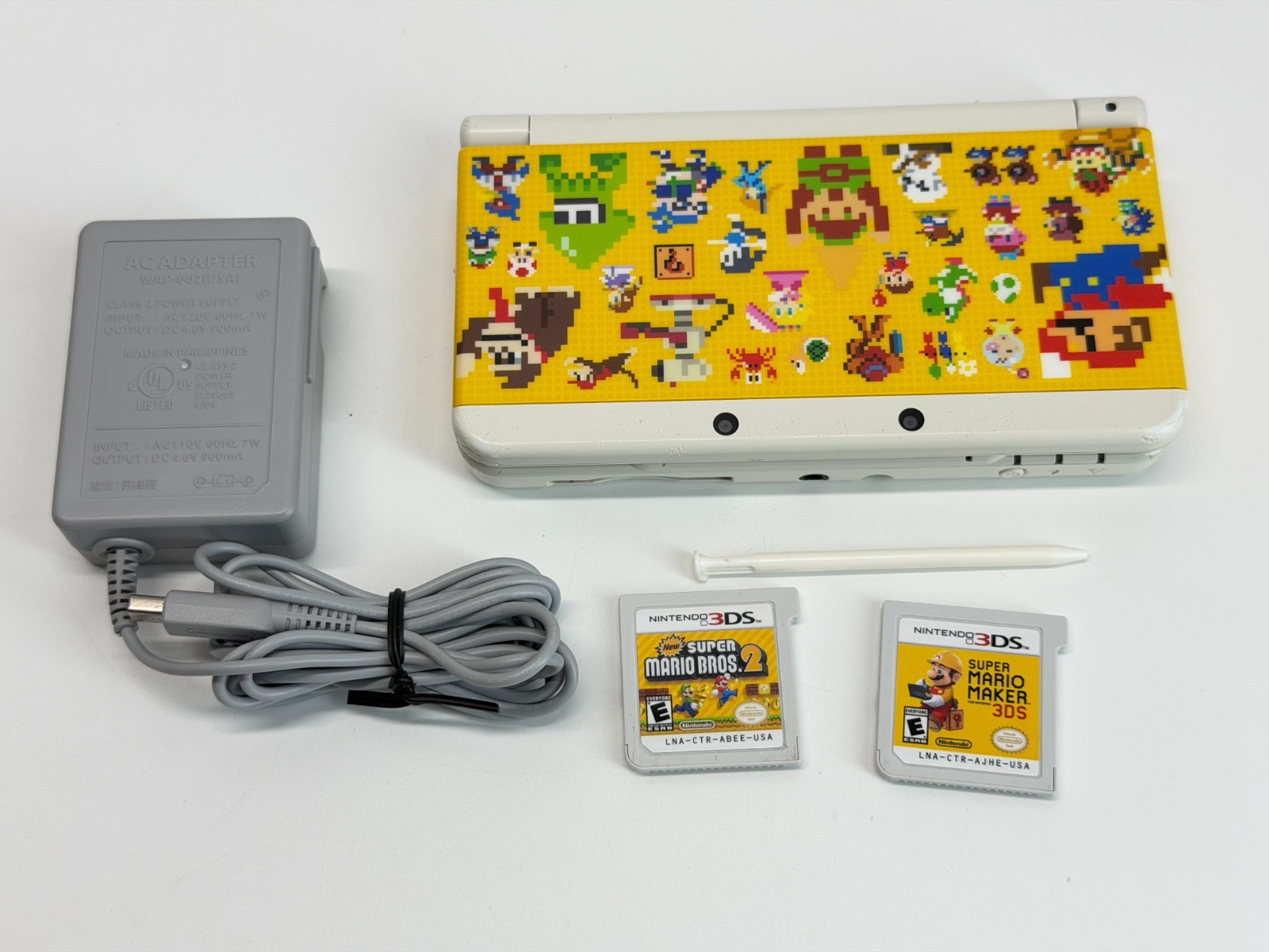 New Nintendo 3DS Handheld System Mario Edition Bundle w/Mario Bros 2 & Maker