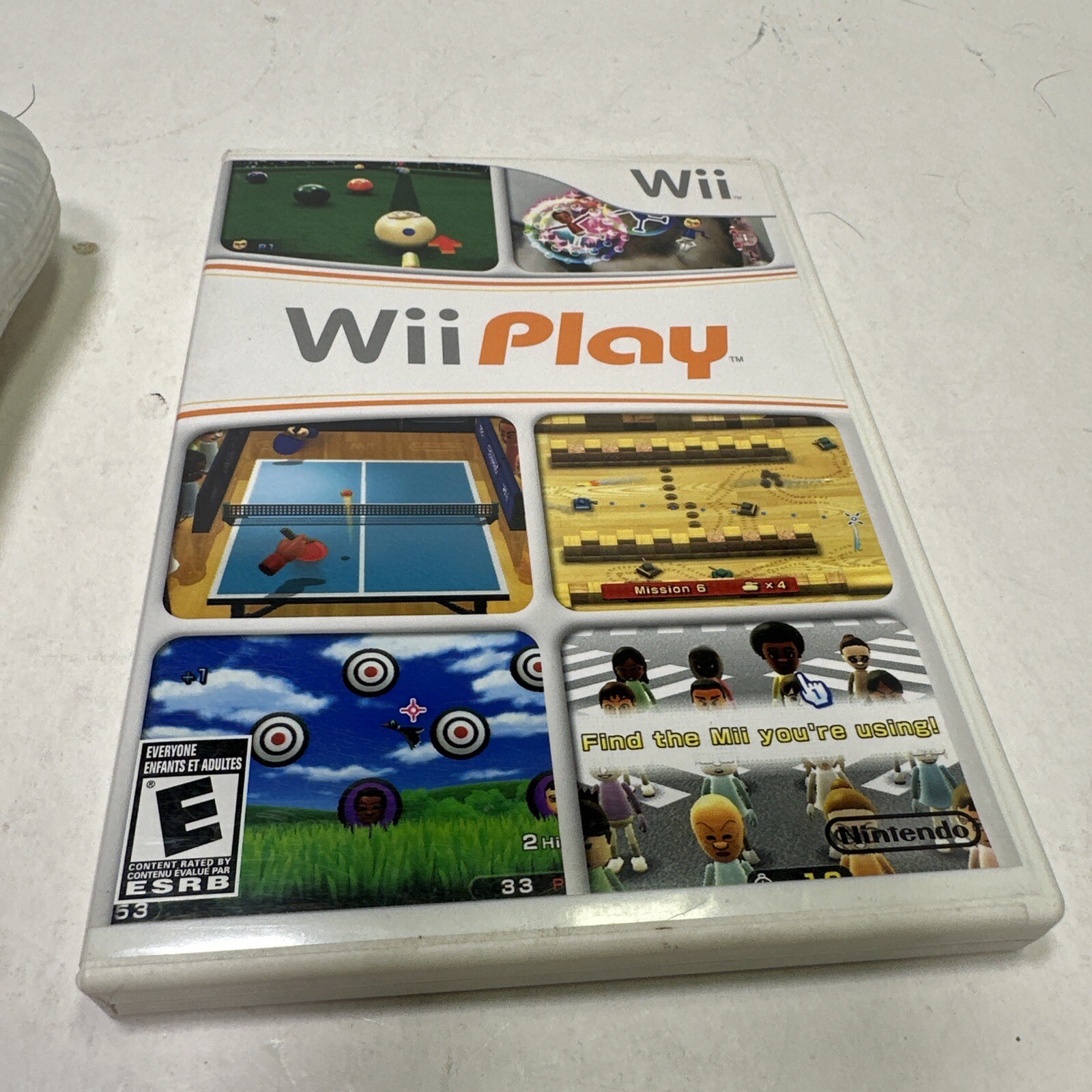 Wii Play Nintendo Wii Game + Wii Remote + Silicone Sleeve 2007 Complete Tested