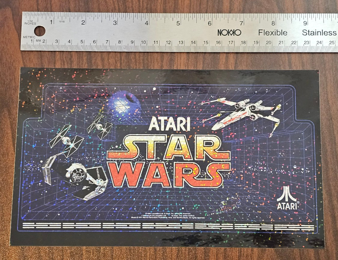 Large Atari Lucasfilm Star Wars glossy decal sticker 9″ wide new unused