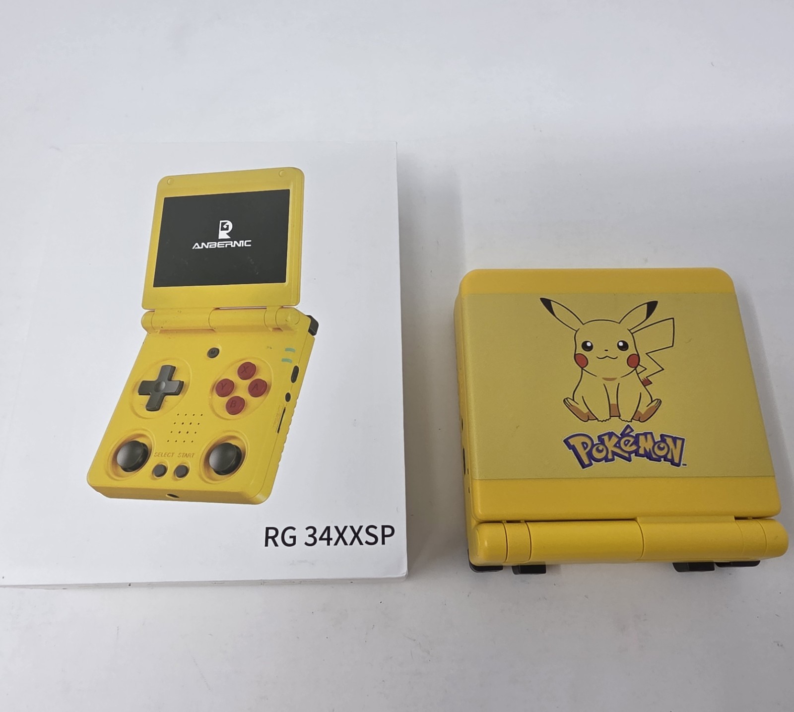 Anbernic RG 34XXSP -Yellow Linux Retro Handheld Game Console RG34XXSP RG 34XX SP
