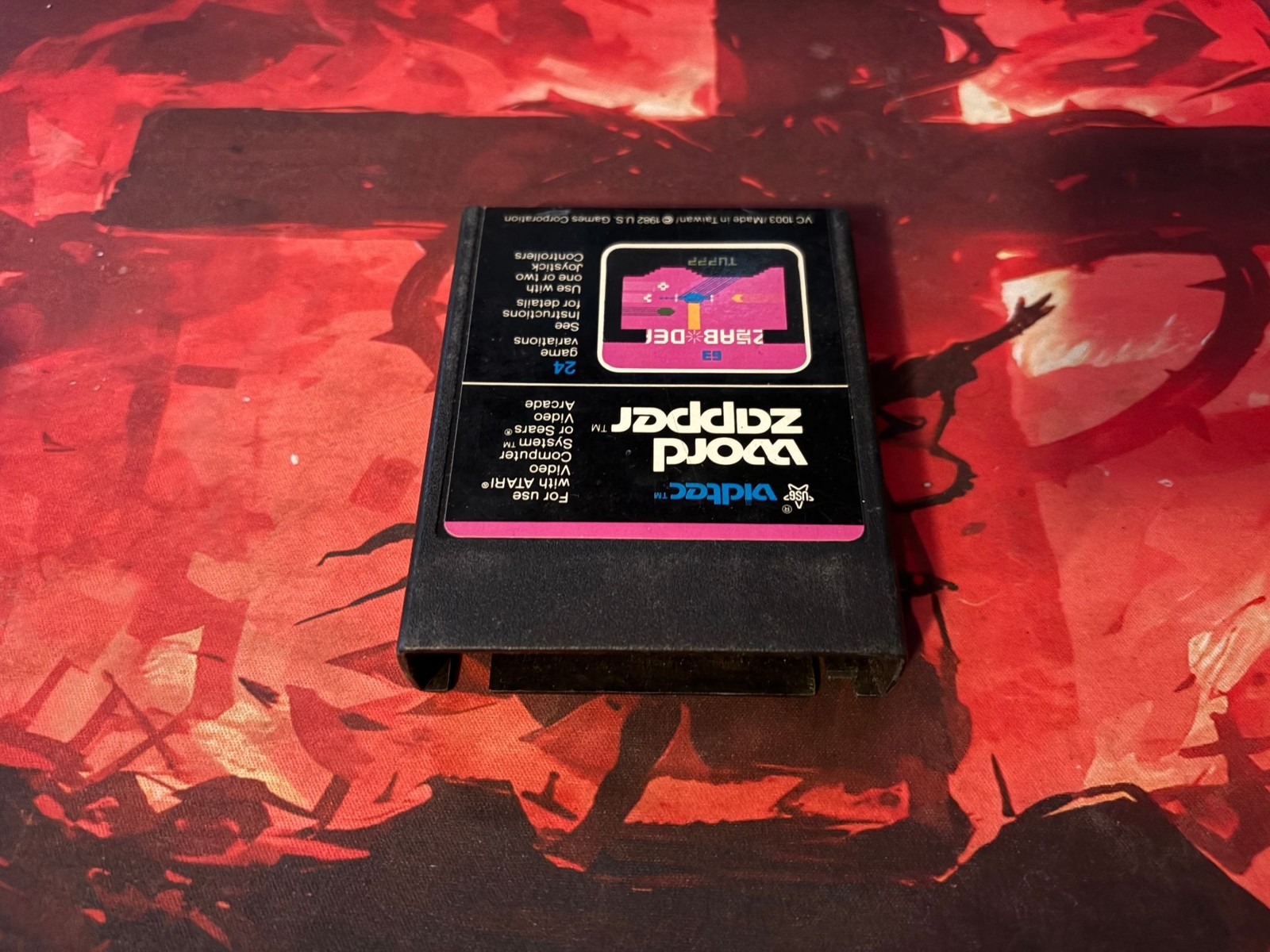 Word Zapper Atari 2600 Game Cartridge 1982 Vintage Educational Puzzle Retro