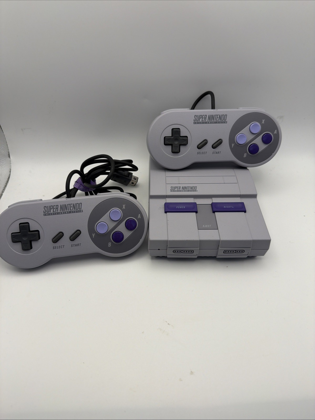 Nintendo Super NES Classic Edition Gaming Console – Grey W/ 2 Controllers Tested