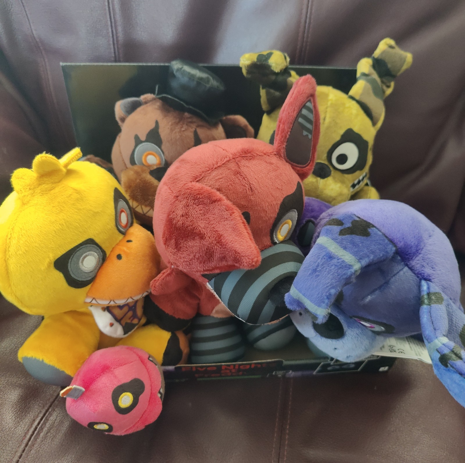 Complete Set Five Nights at Freddy’s 4 Jazwares Nightmare Plush Glow Eyes FNAF