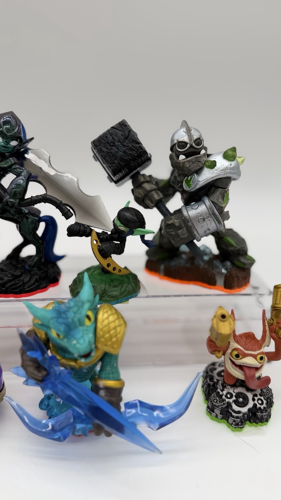 Lot Of 8 Skylander Figures Dark Element Knight Mare Trap Master Giants Tree Rex