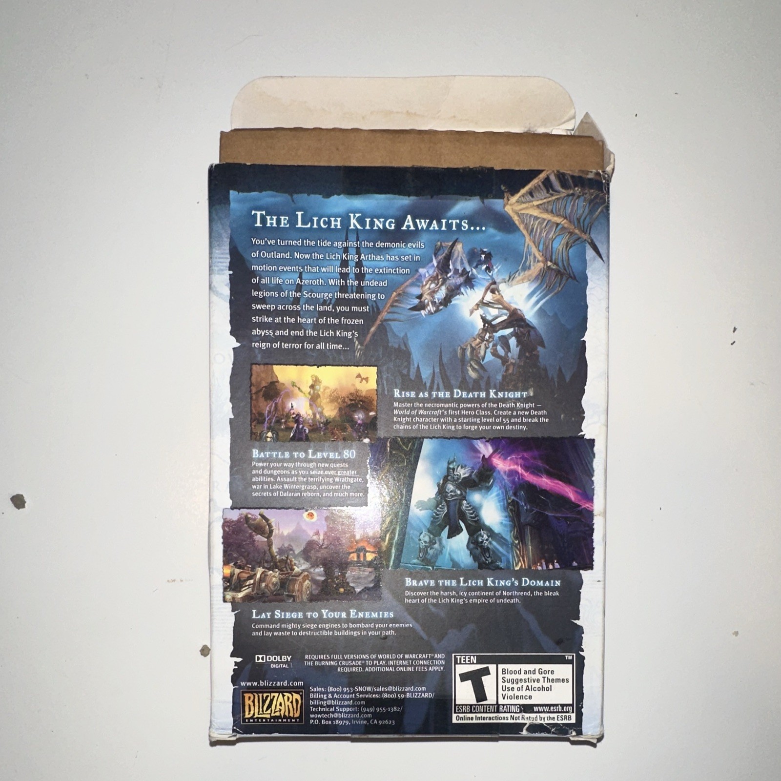 Blizzard World of Warcraft Wrath of the Lich King Expansion PC DVD-ROM w/ Pass