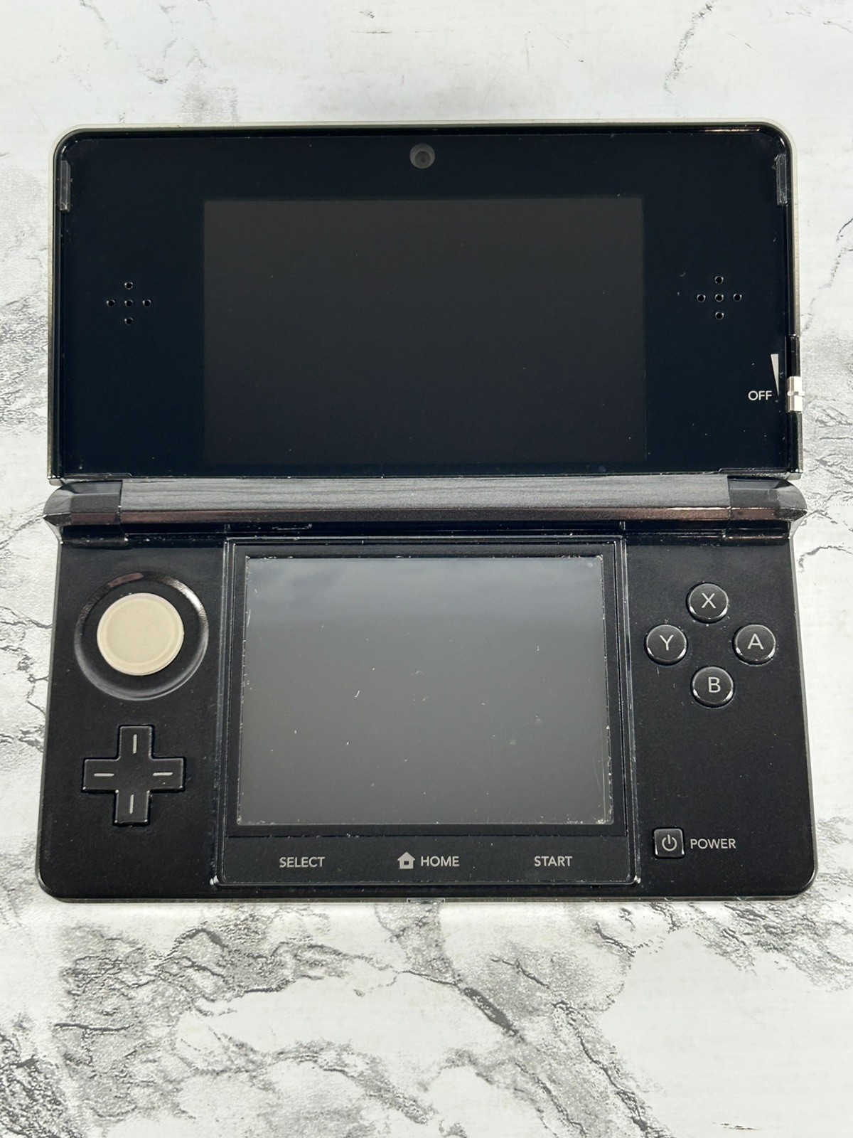 Nintendo 3DS Handheld Game Console CTR-001 Cosmo Black w/ 3 Games NO STYLUS