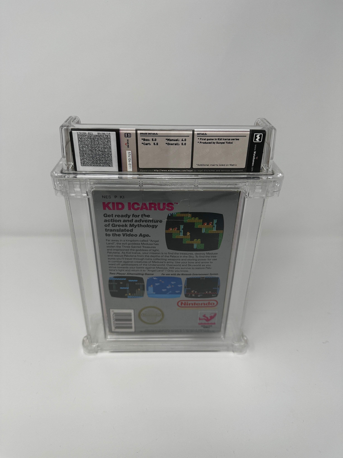 Kid Icarus WATA 5.0 CIB Hangtab First Production NES Nintendo 1987
