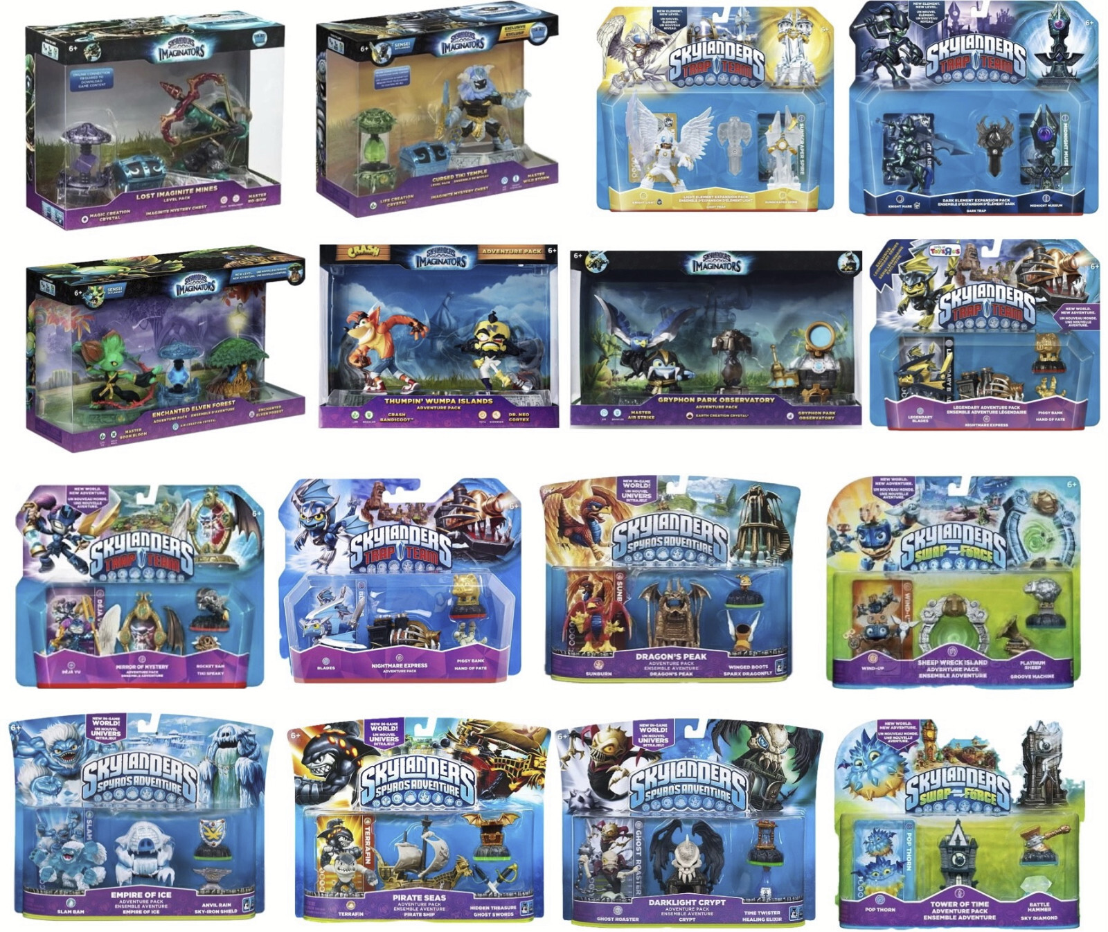 Skylanders NFC Cards Adventure / Level Packs Imaginators Trap Team Spyro’s Swap
