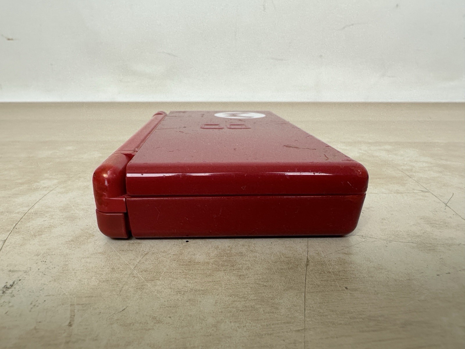 Nintendo DS Lite Mario Edition Console w/ Charger & GBA Cover: WORKS! BAD HINGE!
