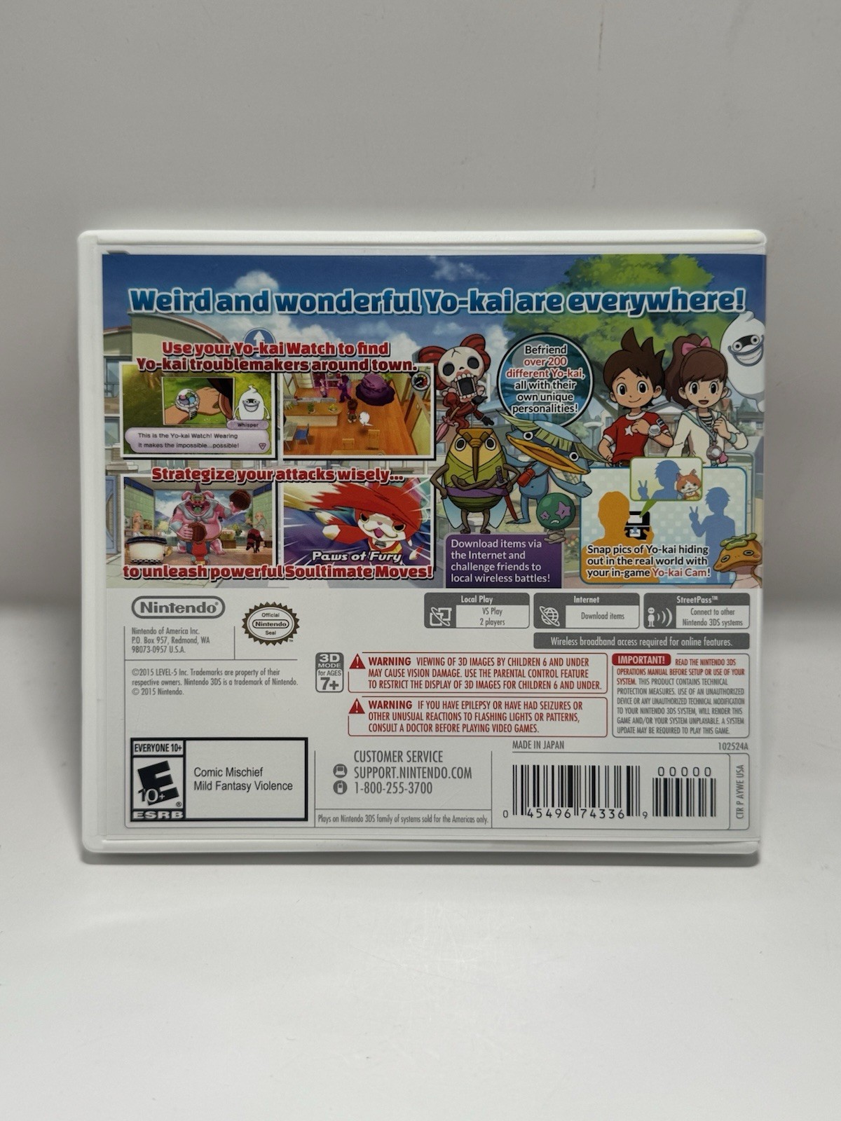 Yo-Kai Watch English Edition Nintendo 3DS 2015 Tested and Working