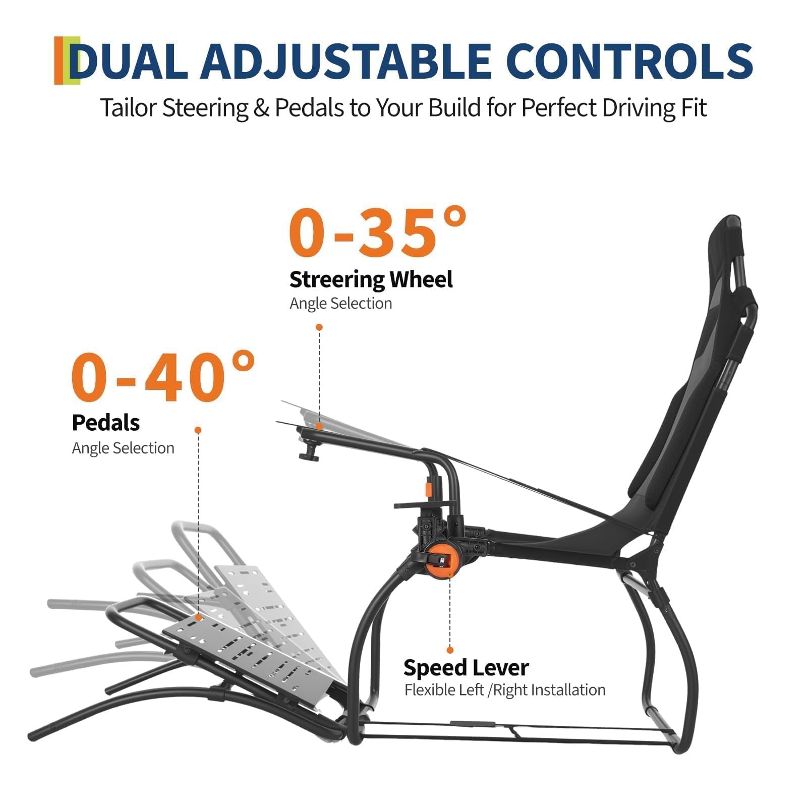 Racing Wheel Stand Sim Racing Simulator Cockpit for G923/G920/G29 & Thrustmaster