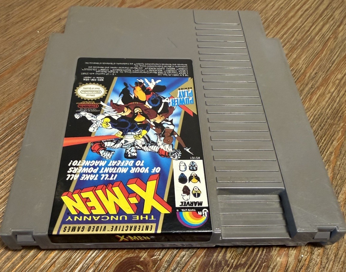 The Uncanny X-Men Nintendo NES Game Cartridge Tested Working Cleaned Authentic