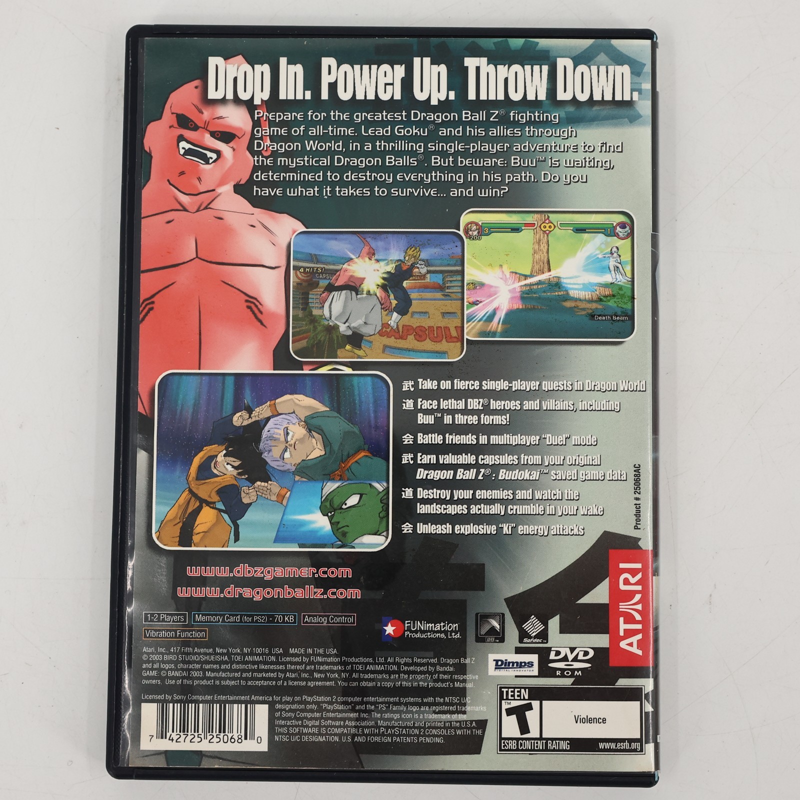 PlayStation 2 Dragon Ball Z Budokai 2 Video Game