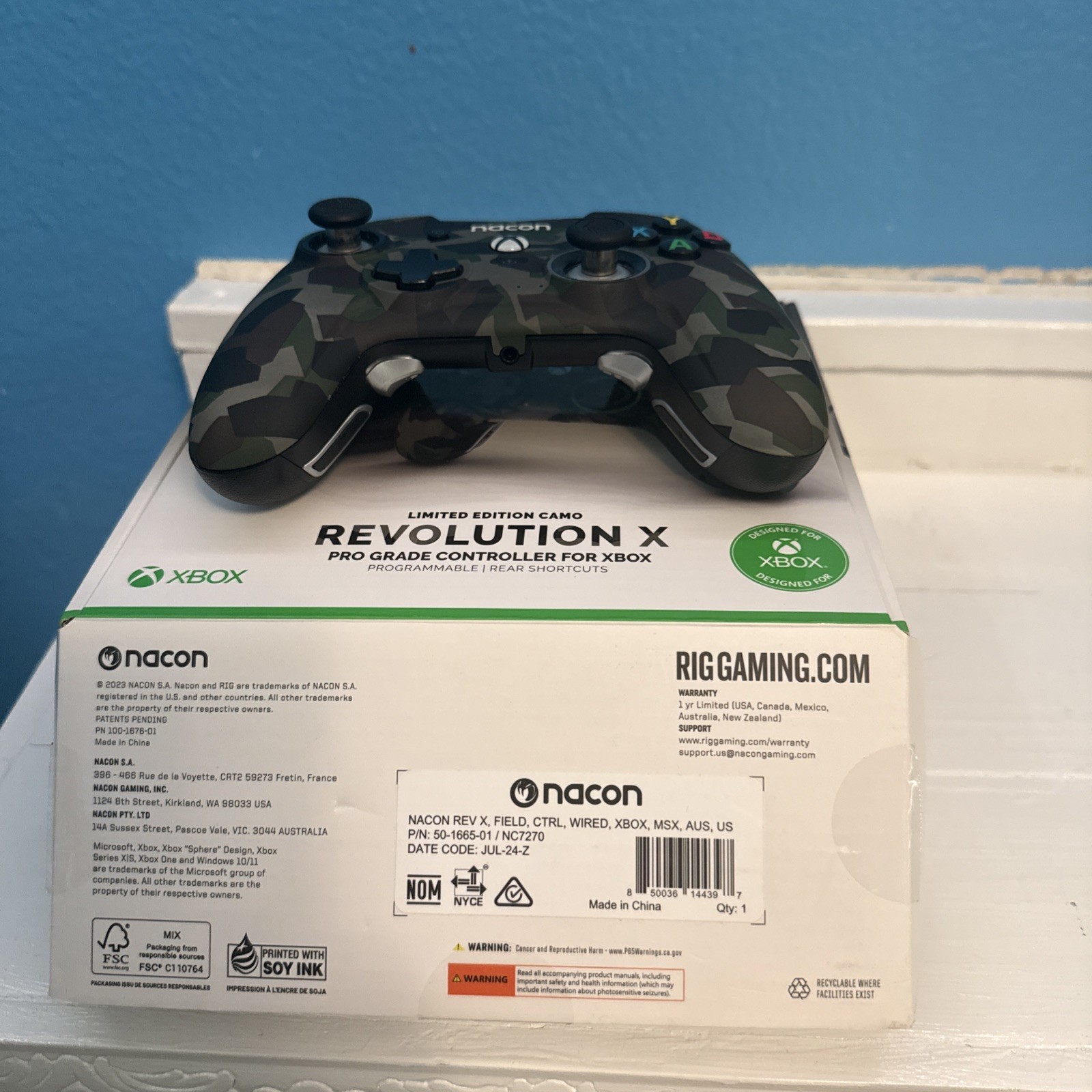 Nacon 50-1665-01 Revolution X Controller Field Camo – Xbox Series XS and Xbox