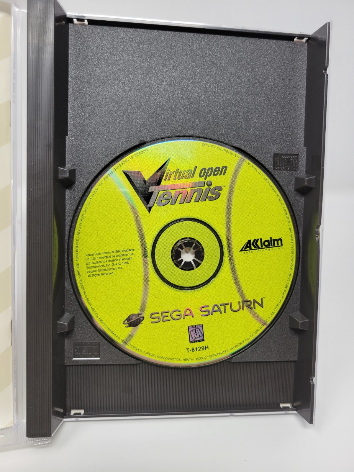 Virtual Open Tennis Video Game For Sega Saturn Complete CIB Tested Free US Ship