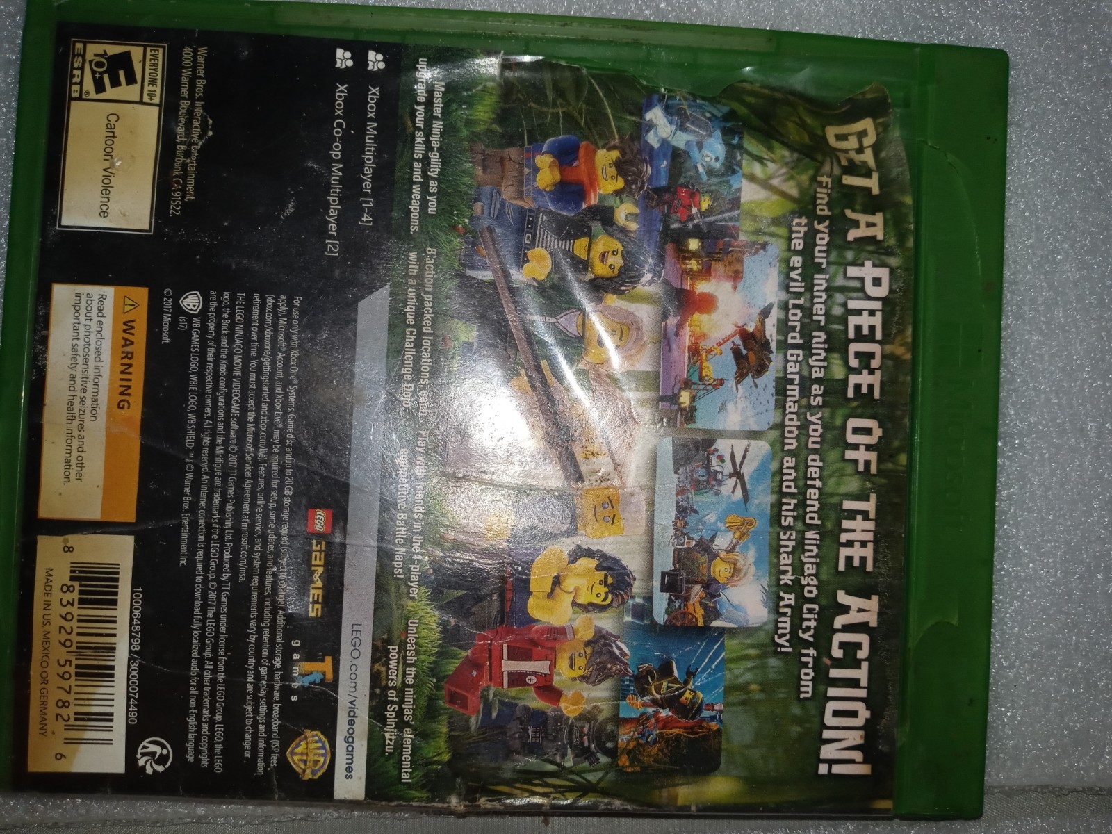 Warner Bros. LEGO NINJAGO Movie Videogame Xbox One E10+ Multiplayer w/ Case