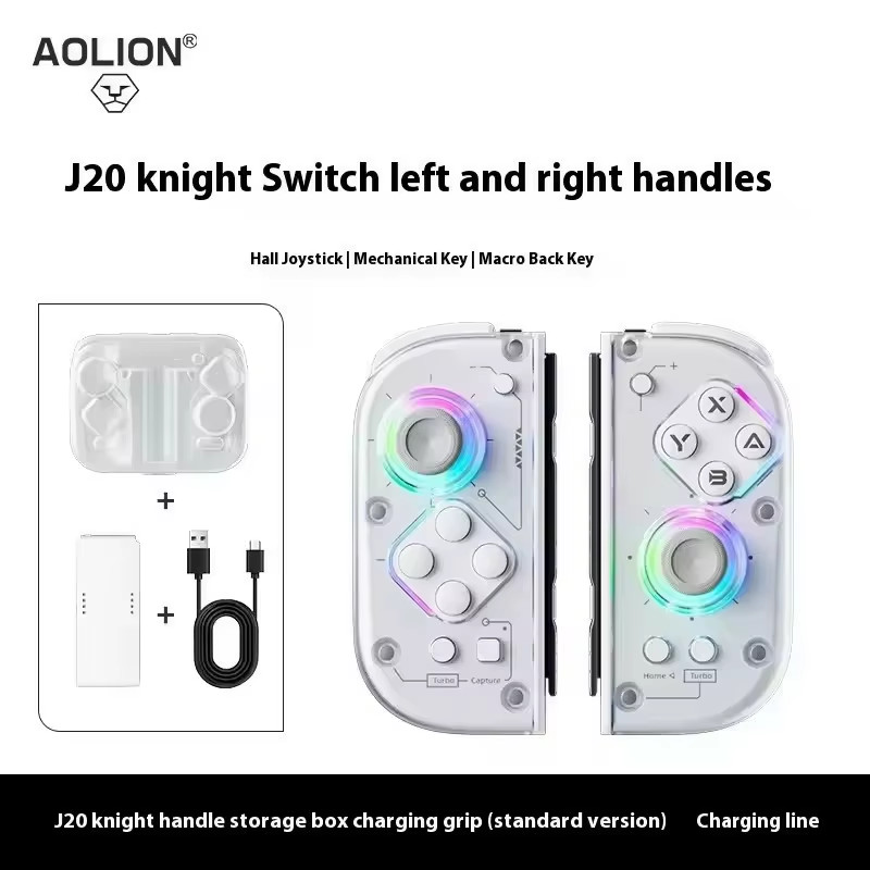 Aolion J20 Knight Wireless Gamepad with Left and Right Switch Hall Joystick Moti