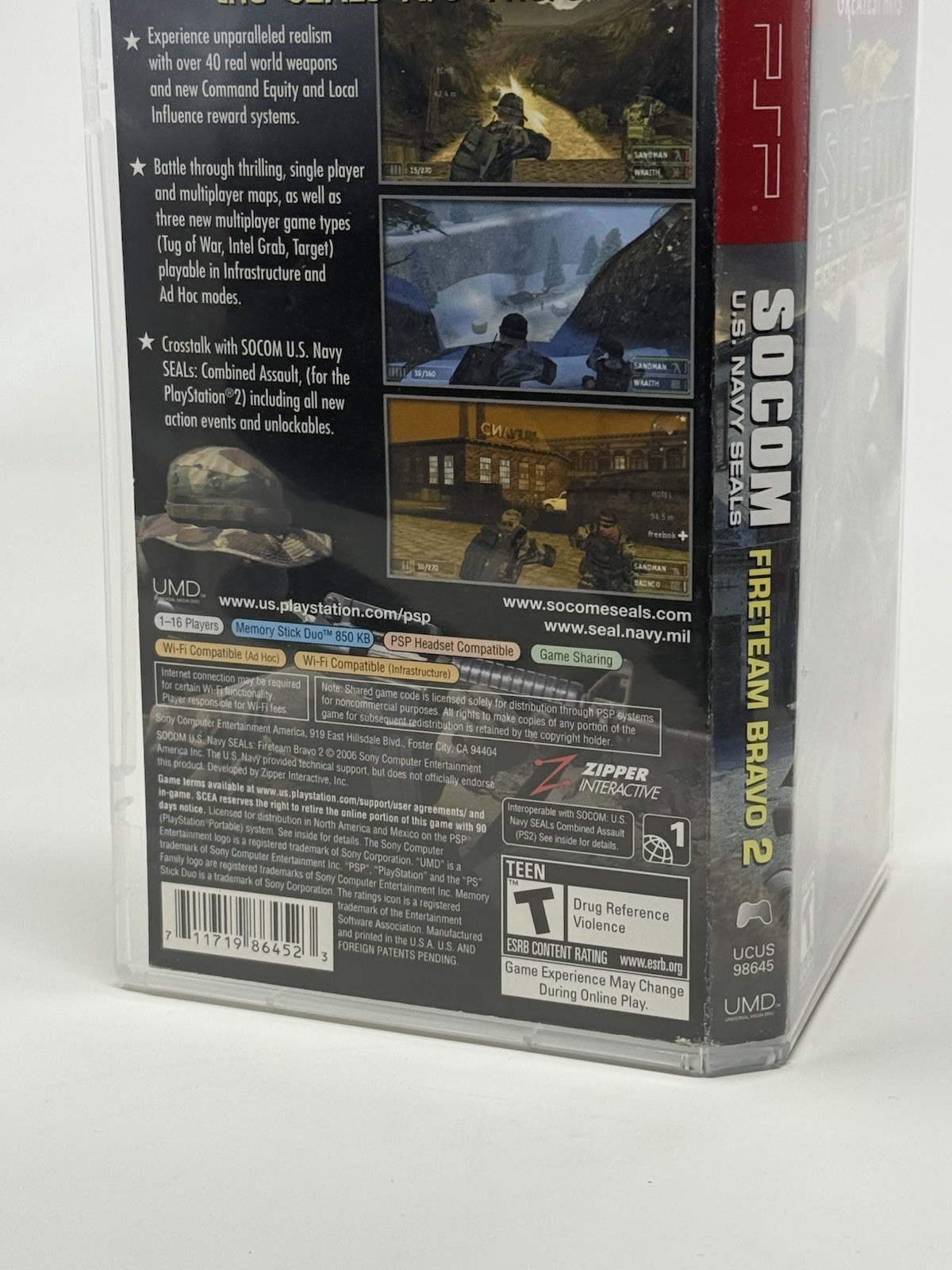 SOCOM US Navy Seals Fireteam Bravo 2 PlayStation Portable PSP Complete CIB