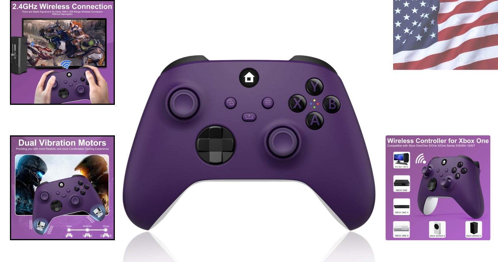 Purple Xbox One Wireless Controller with 3.5mm Jack – Perfect for Gaming Thrills