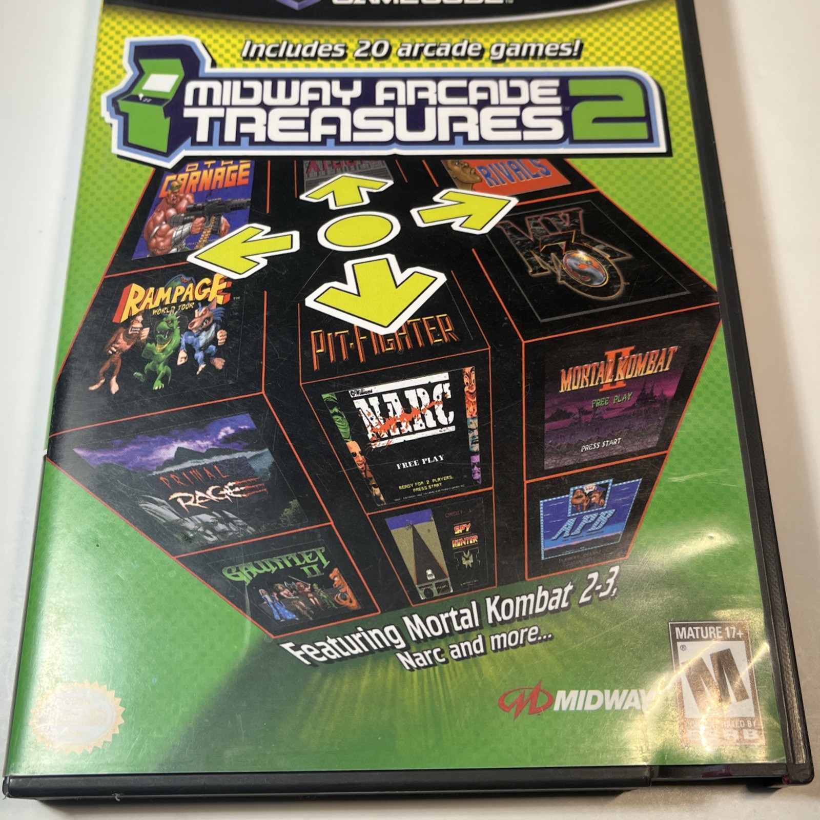 Midway Arcade Treasures 2 (Nintendo GameCube, 2004) CIB Complete w Manual Tested