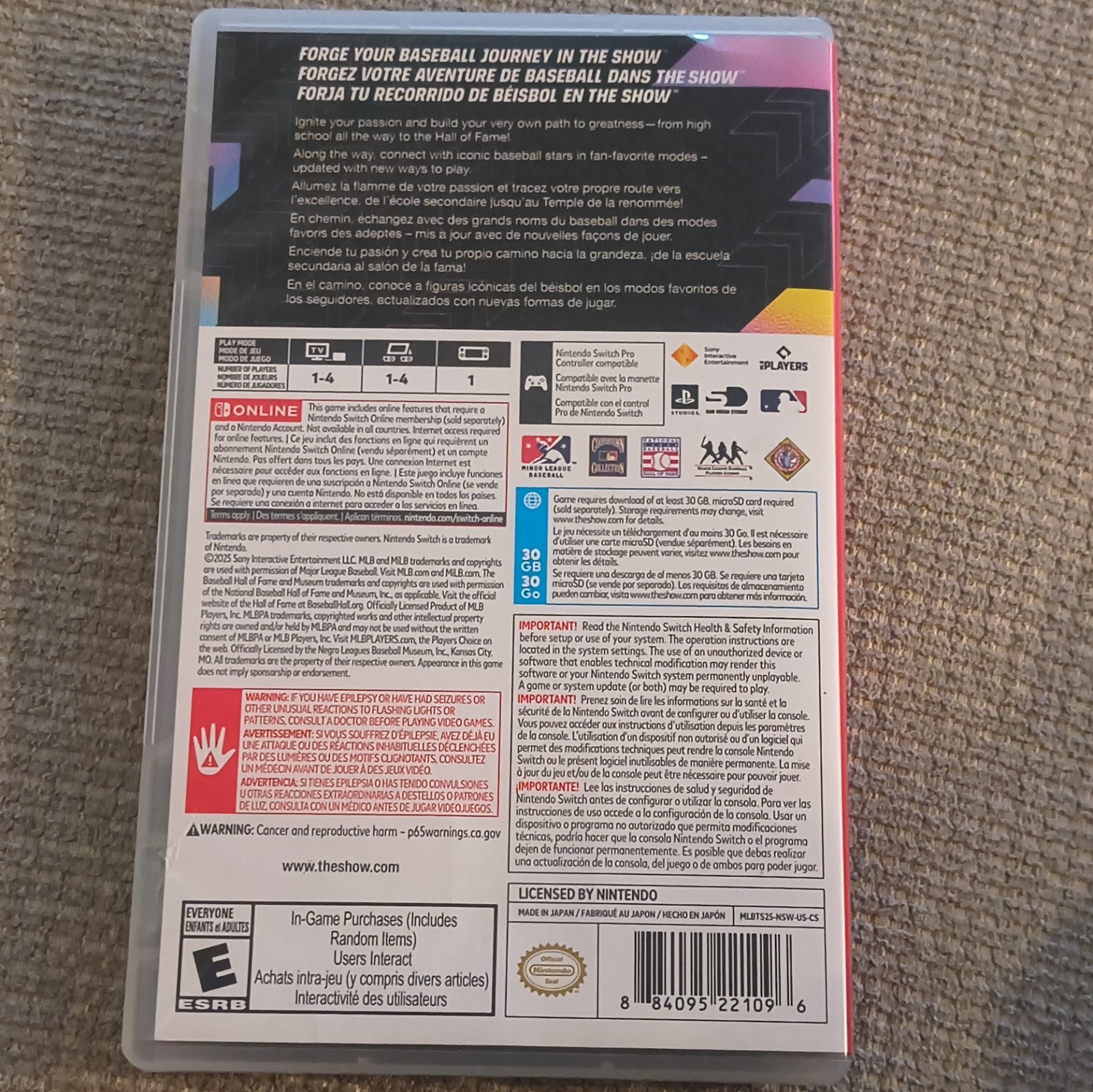 Sony Interactive Entertainment MLB The Show 25 (2025) E Nintendo Switch, Online