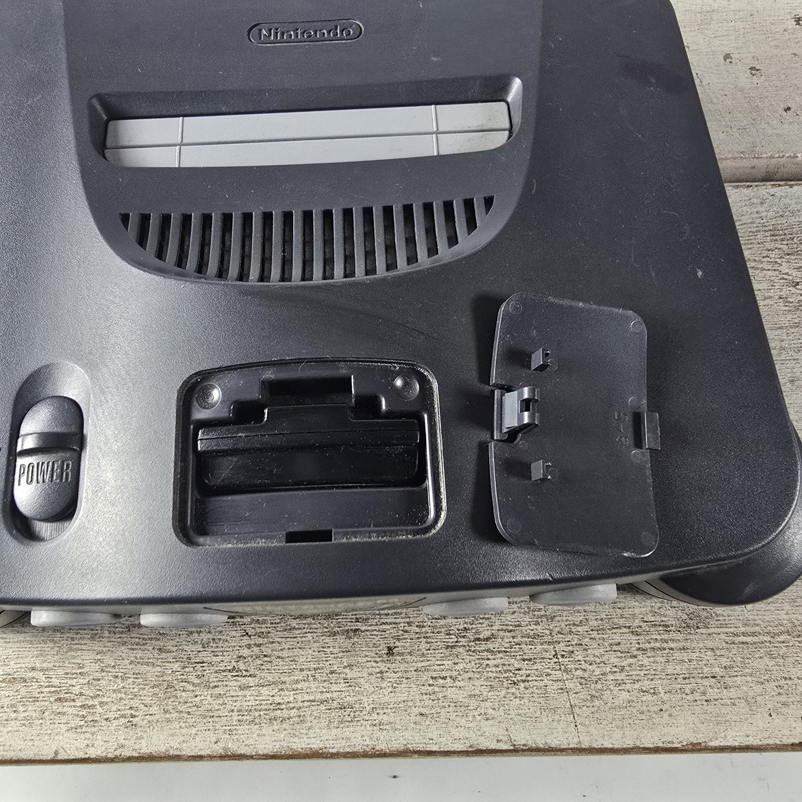Nintendo 64 (NUS-001) Black Home Console w/ Expansion Pak Light Indicator Works