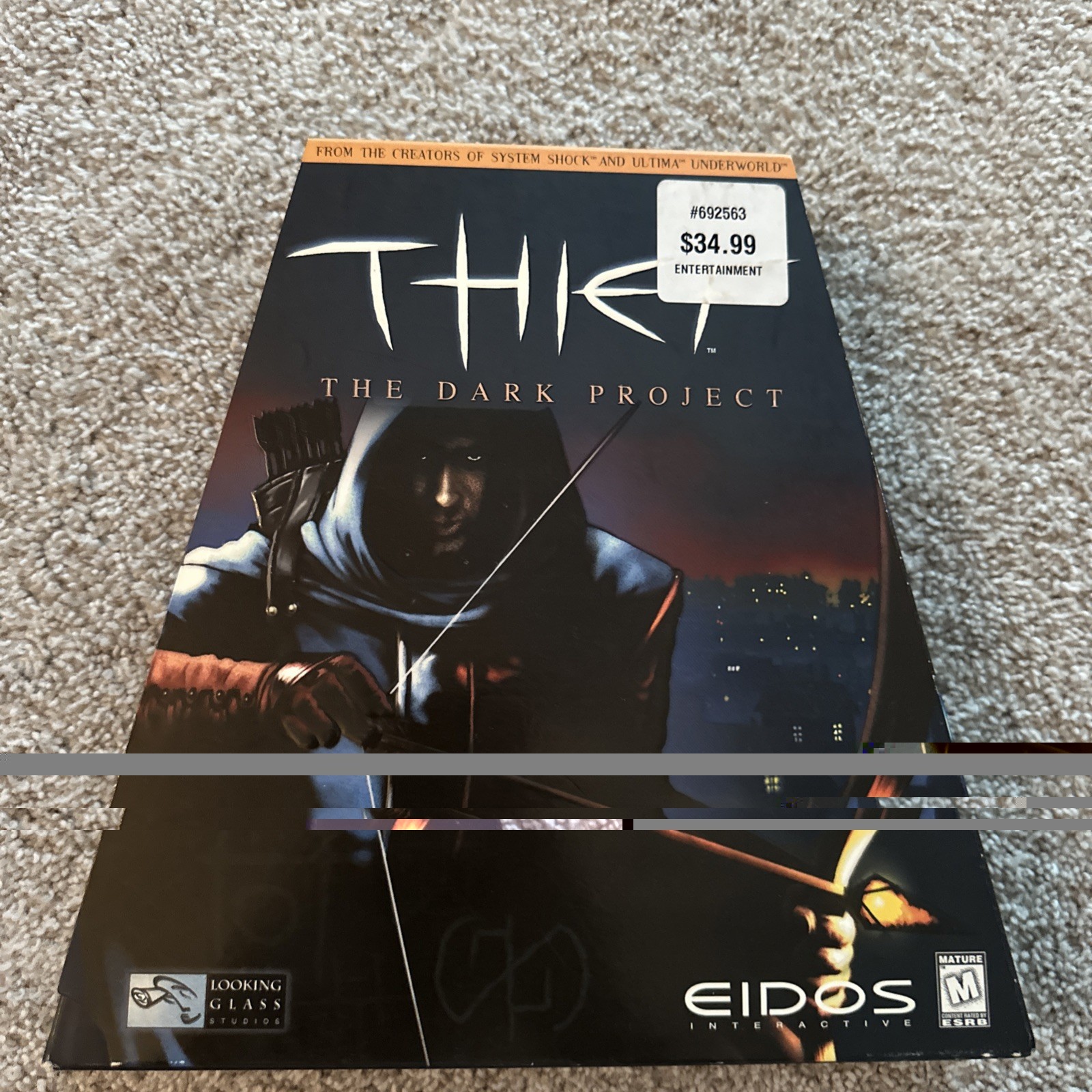 Thief Dark Project EIDOS Trapezoid Big Box PC Game W/ Demo Disk 1998