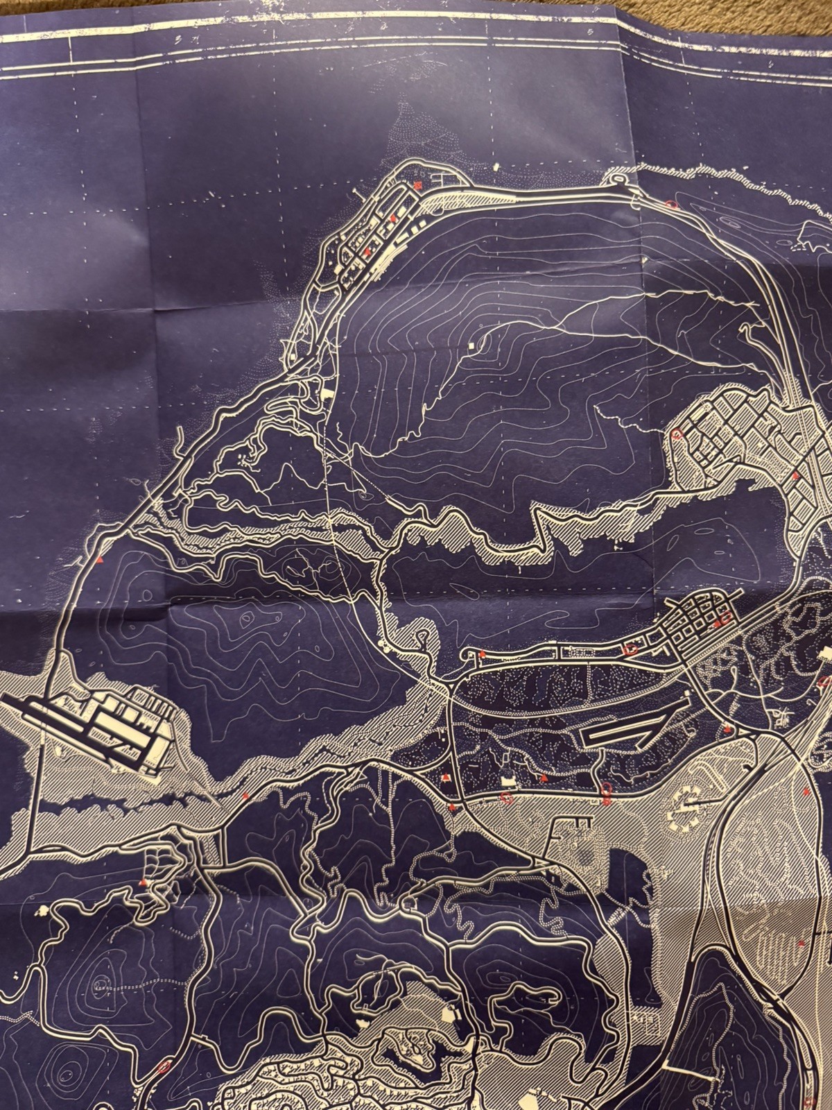 PRISTINE condition GTA V blueprint, Los Santos Map. UV map