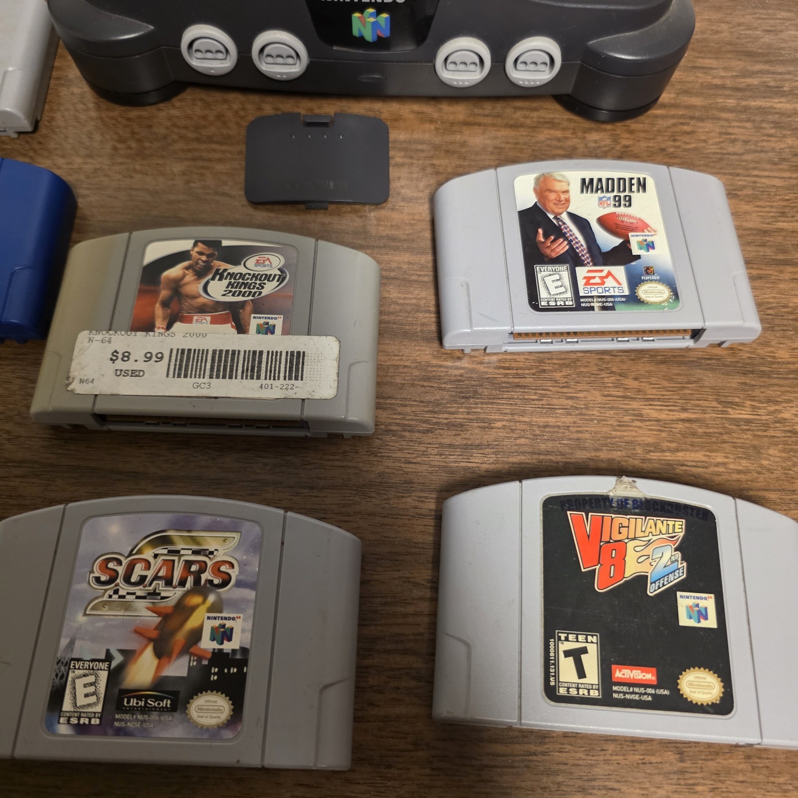 Nintendo 64 NUS-001 Lot W/ 6 Games- 1 Controller -UNTESTED- Jumper Pak-