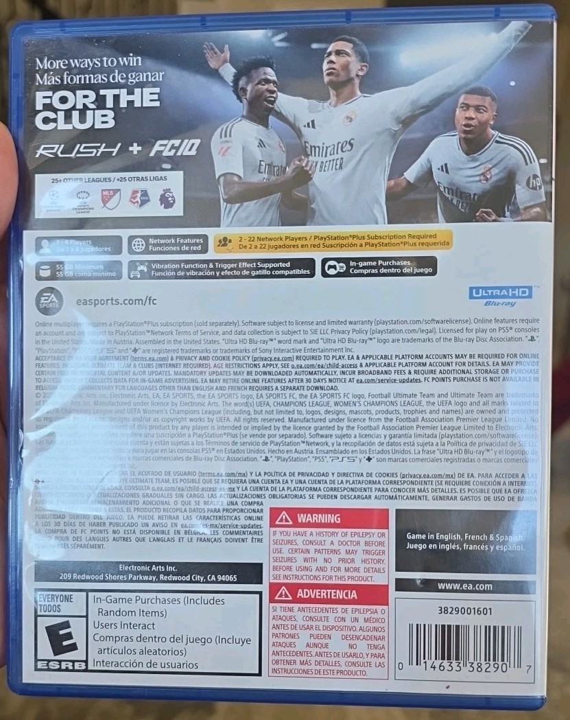 EA Sports FC 25 – Sony PlayStation 5 PS5 – w/ Case Fast Free Ship USA
