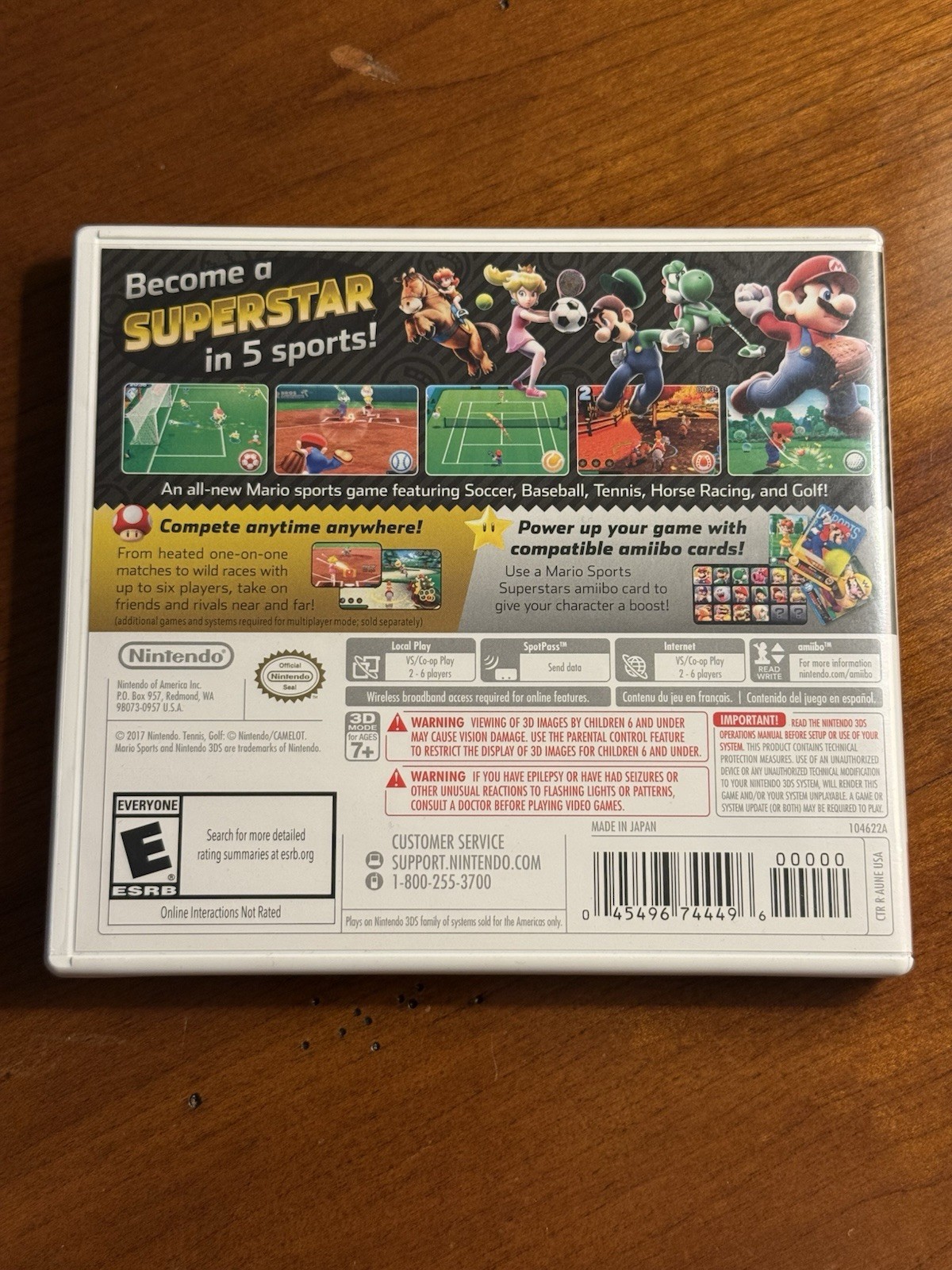 Mario Sports Superstars (Nintendo 3DS, 2017) Complete CIB Tested No Amiibo Card