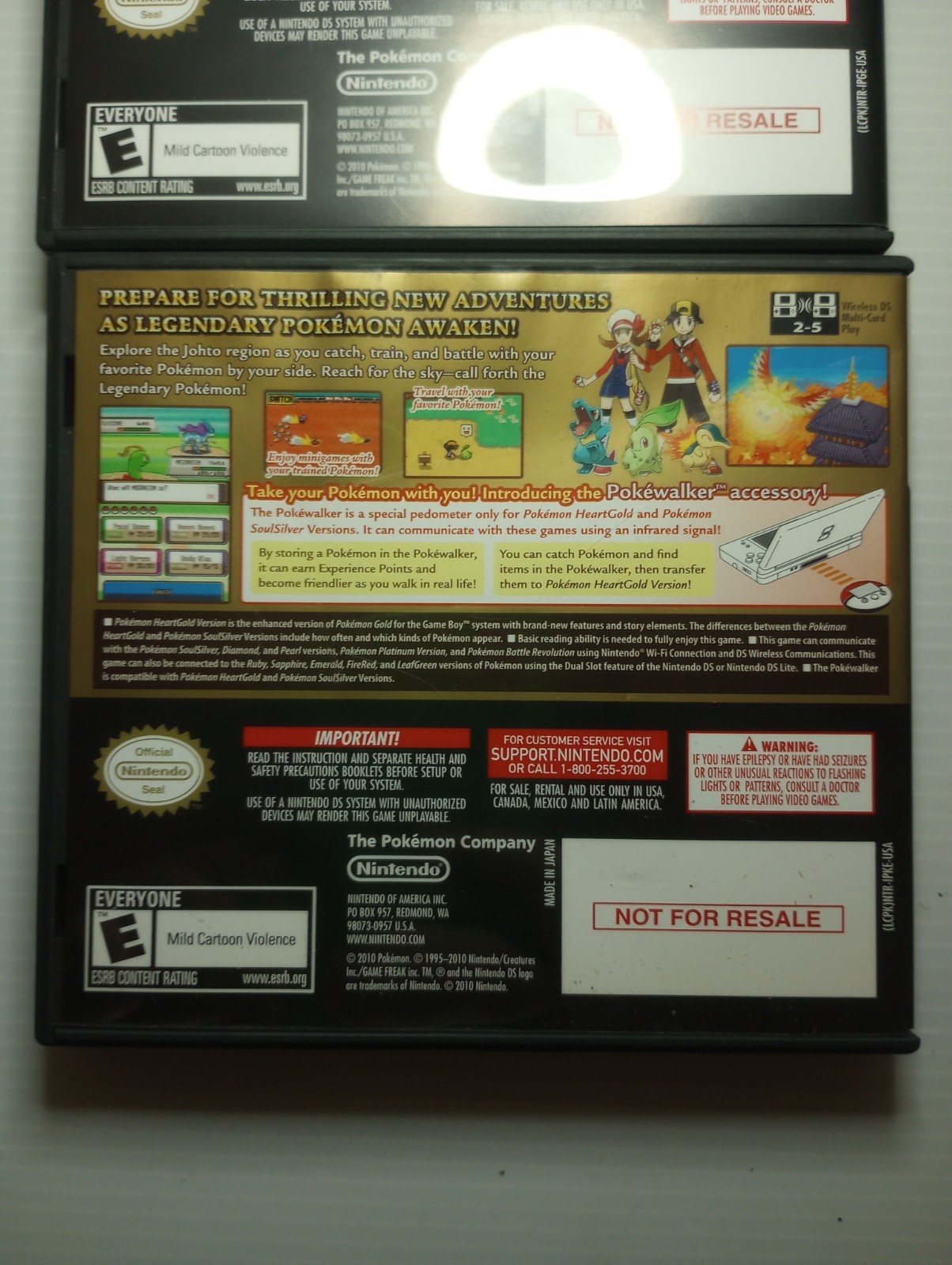 Nintendo DS Pokemon Platinum SoulSilver HeartGold Complete Game Case Manual +