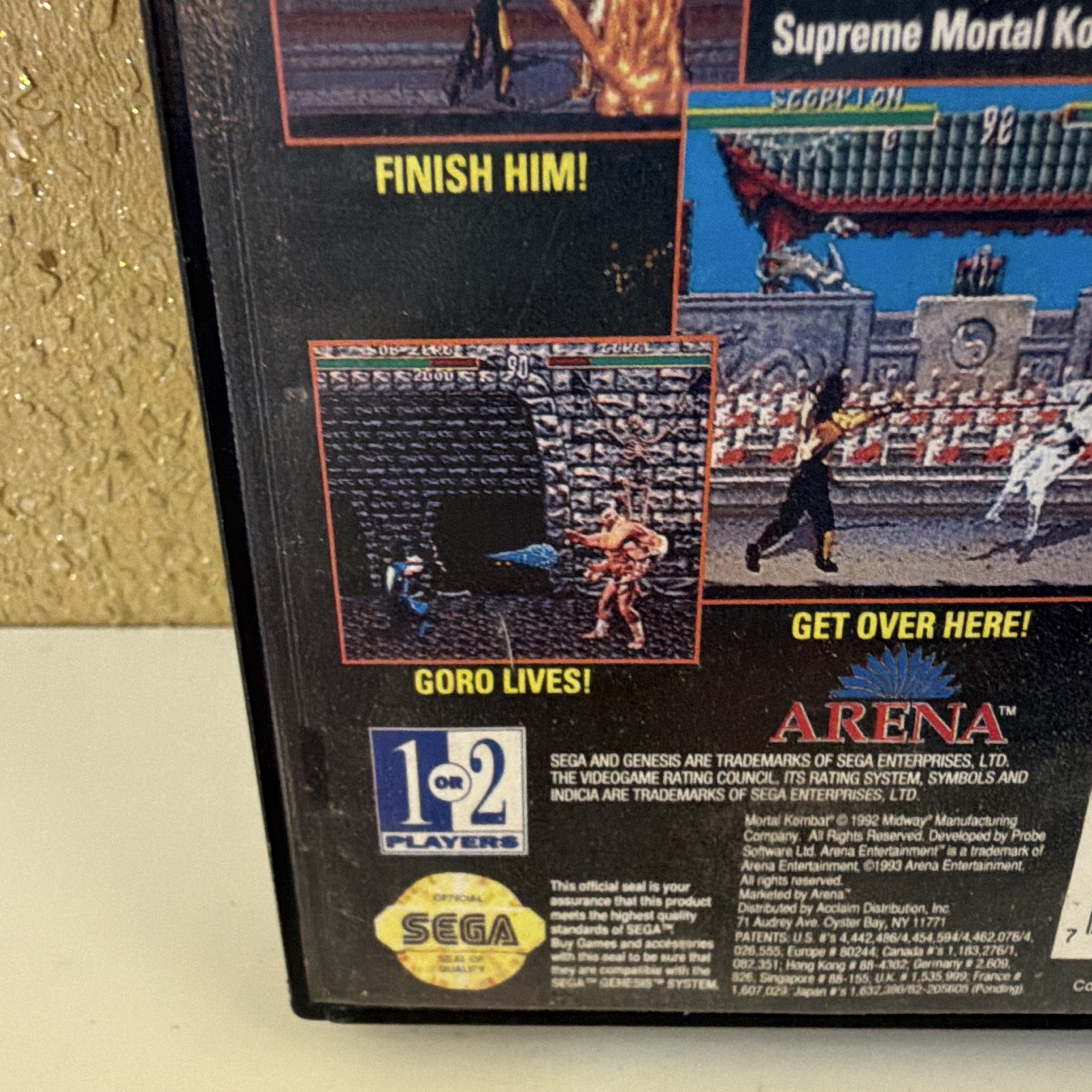 Mortal Kombat Sega Genesis 1992 NTSC-U/C Fighting MA-13 w/ Manual (Arena)