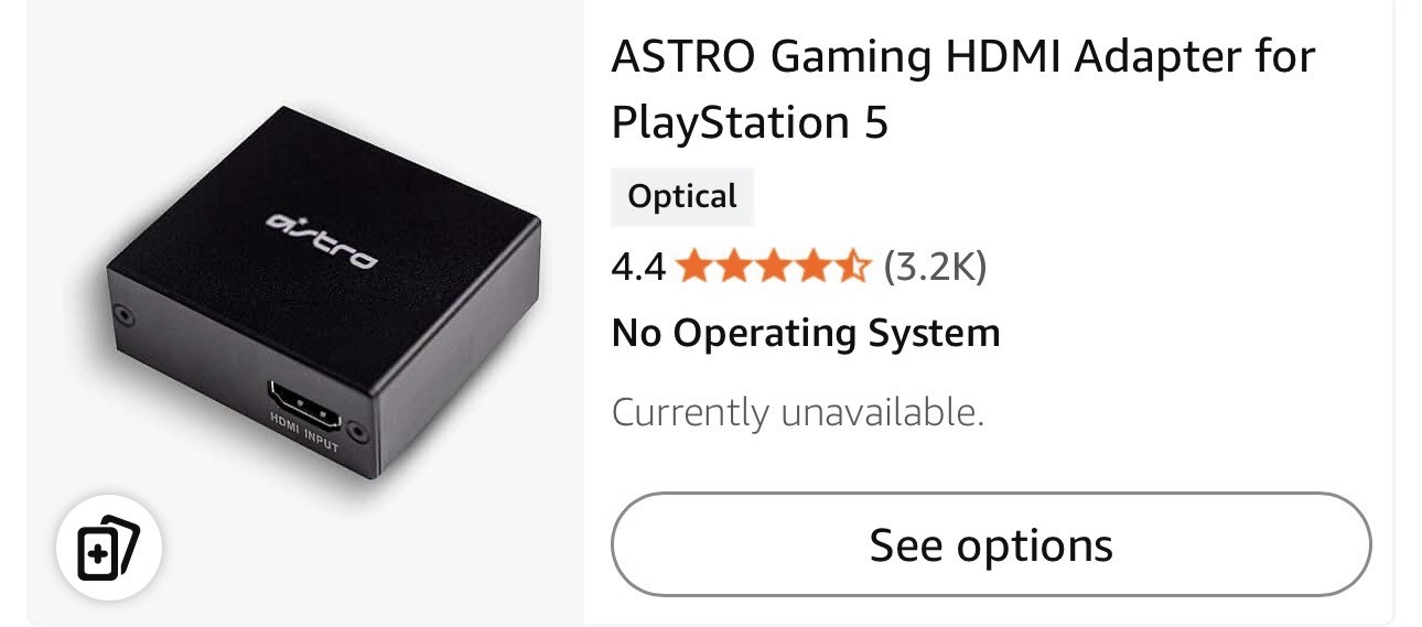 ASTRO Gaming HDMI Adapter for PlayStation 5 PS5