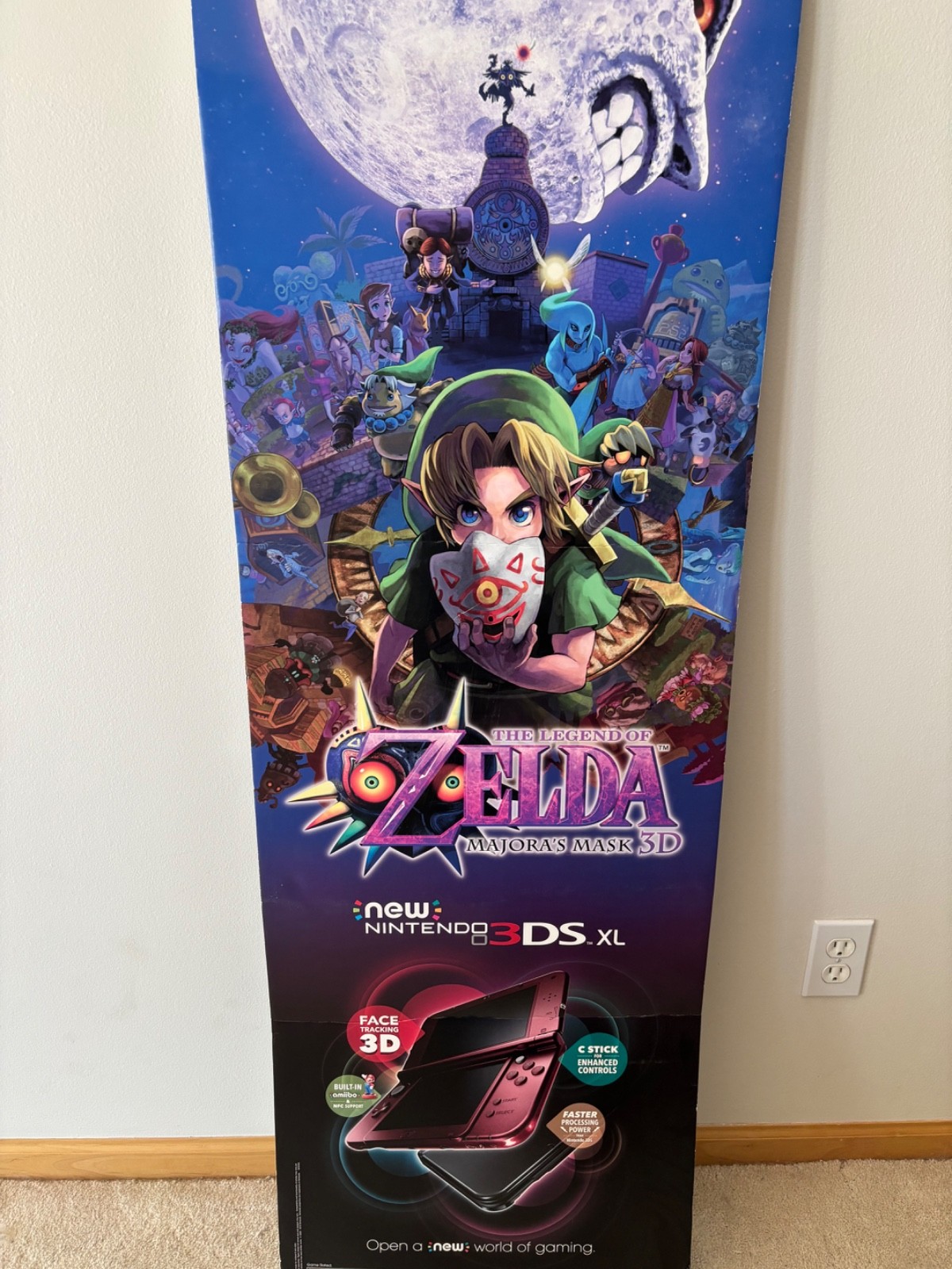Nintendo 3DS Legend of Zelda Majora’s Mask 3D Promo Store Display Sign Magnetic