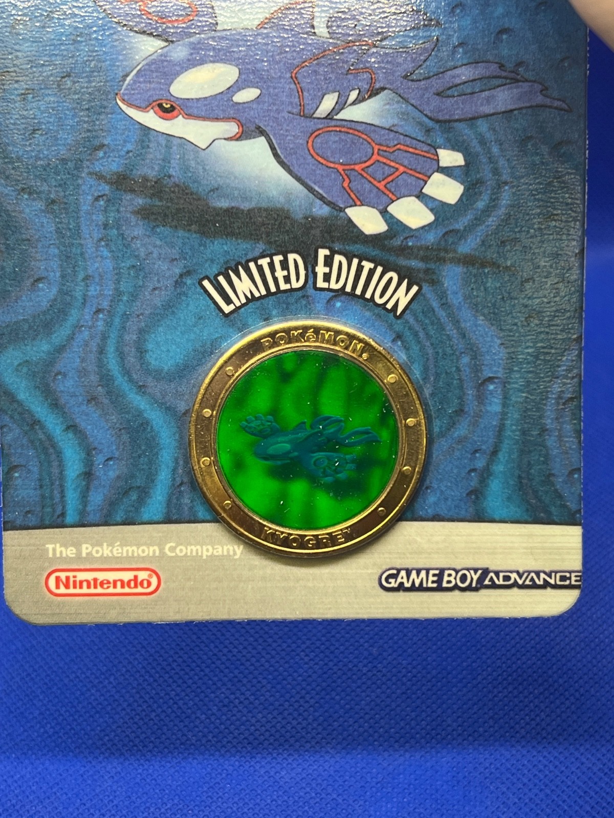 NEW SEALED 2003 Pokemon Sapphire Kyogre Limited Edition Preorder Metal Coin