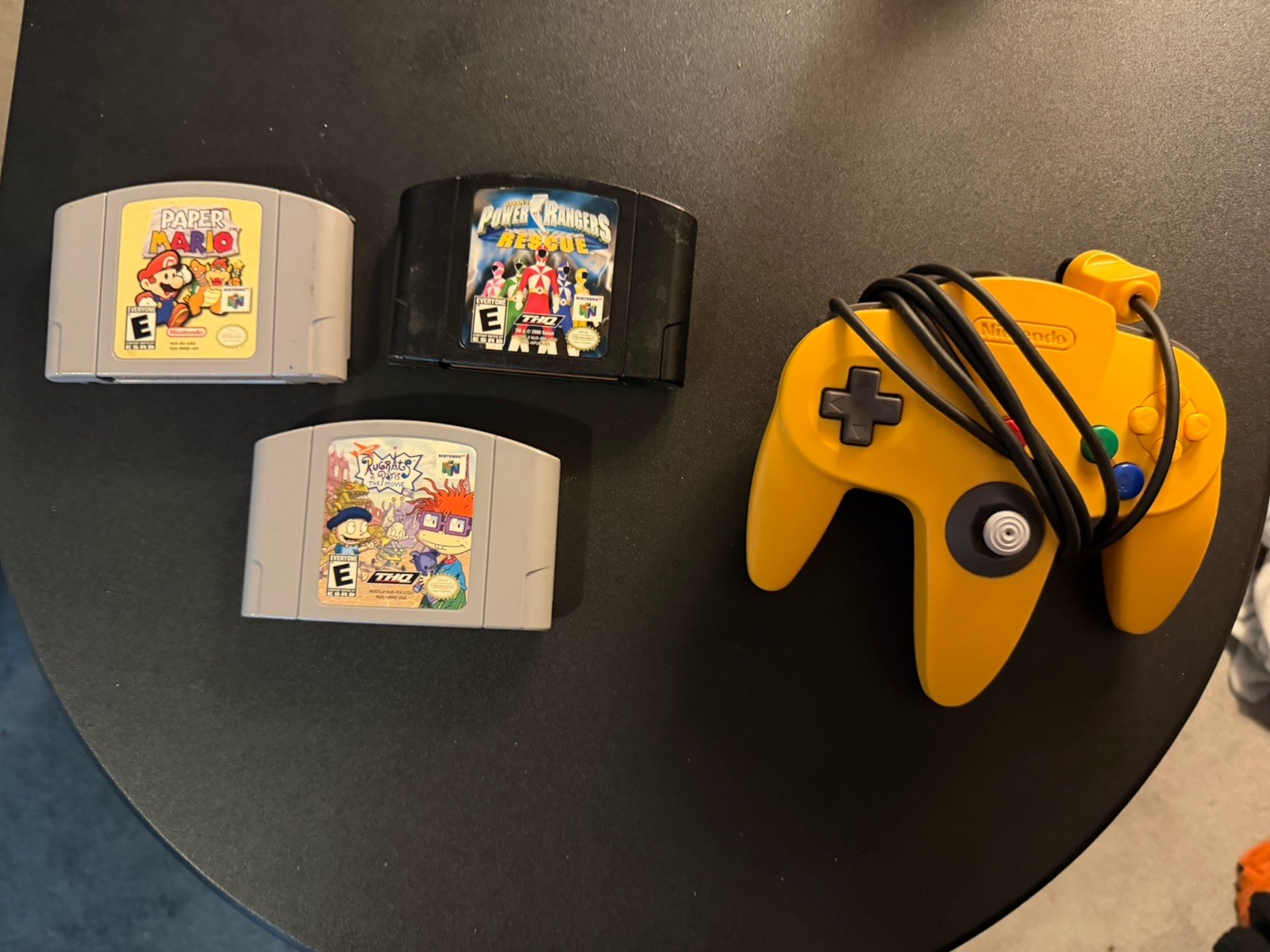 Paper Mario N64 + 2 Games + OEM Yellow Controller Tested