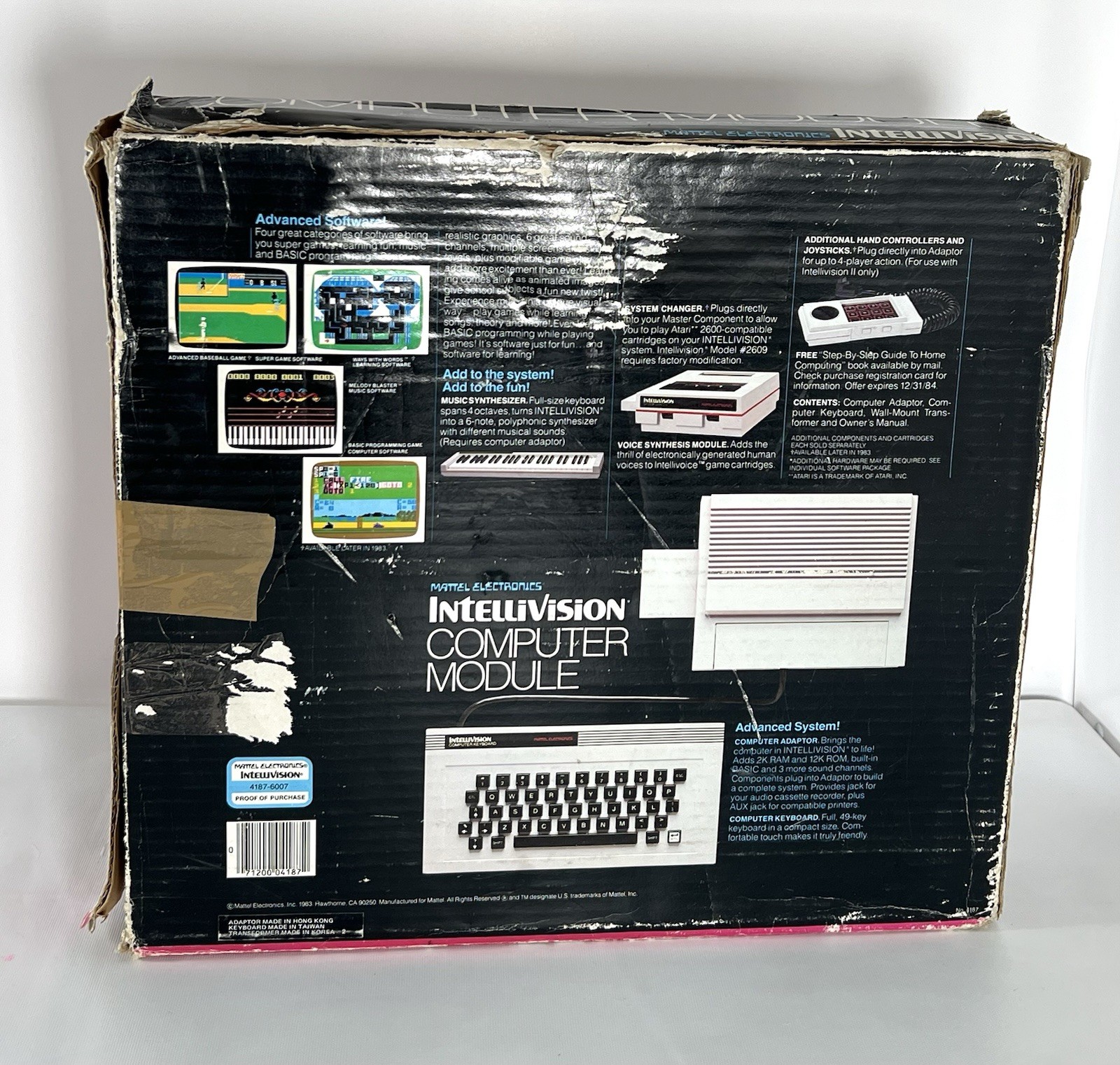 Vintage 1983 Mattel Intellivision Computer Adaptor Module With Box AS IS