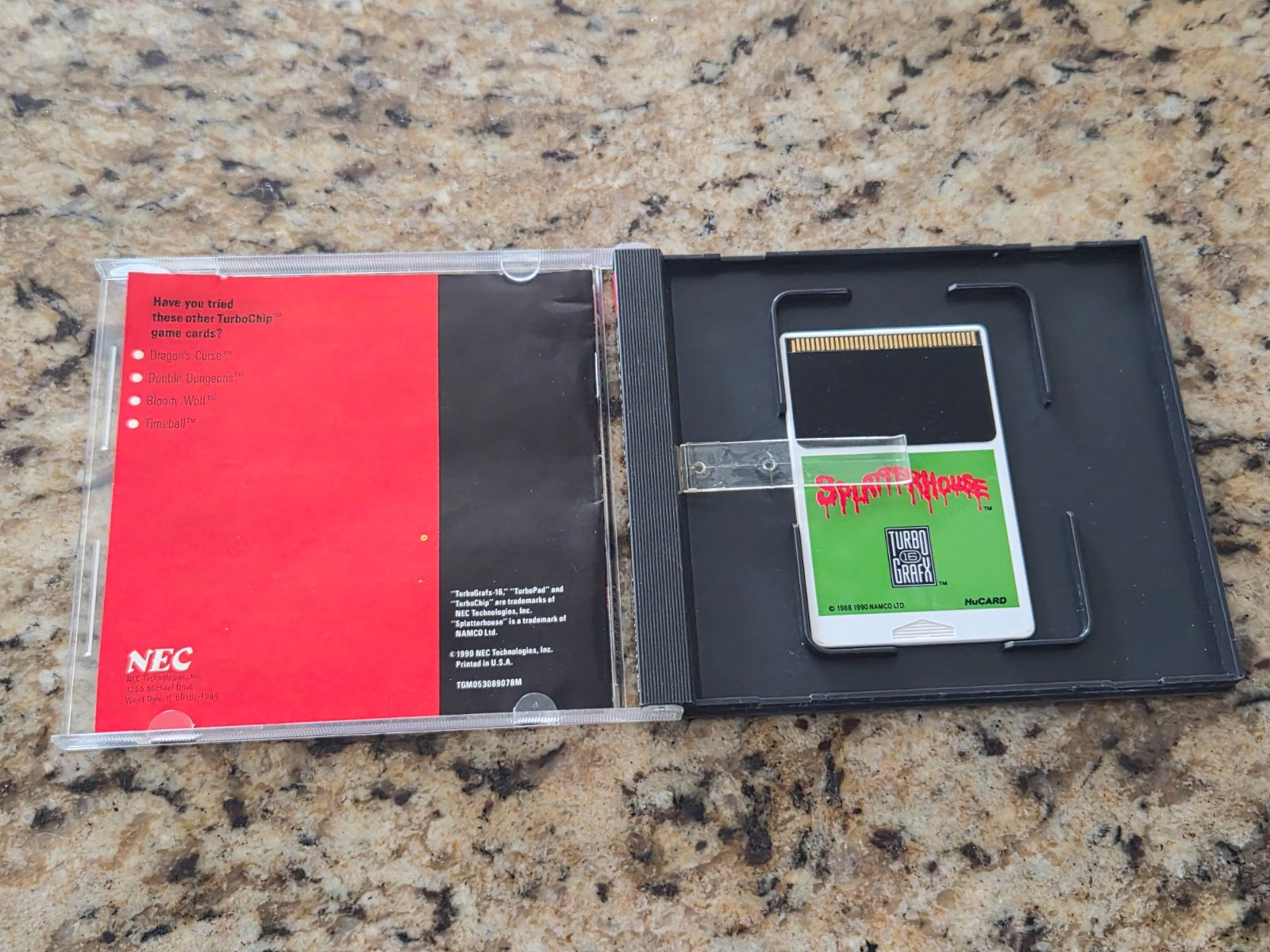 Turbografx 16 Turbo Grafx 16 Game Splatterhouse CIB Complete Tested!