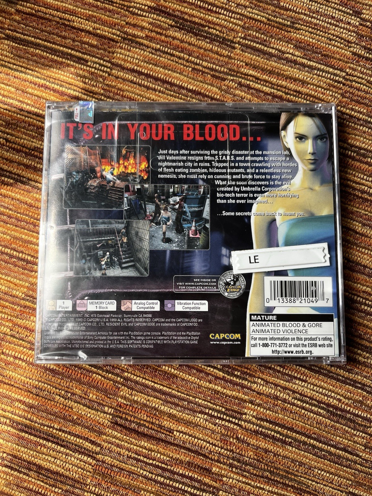 Sealed Sony PlayStation 1 PS1 Resident Evil 3 Nemesis Black Label