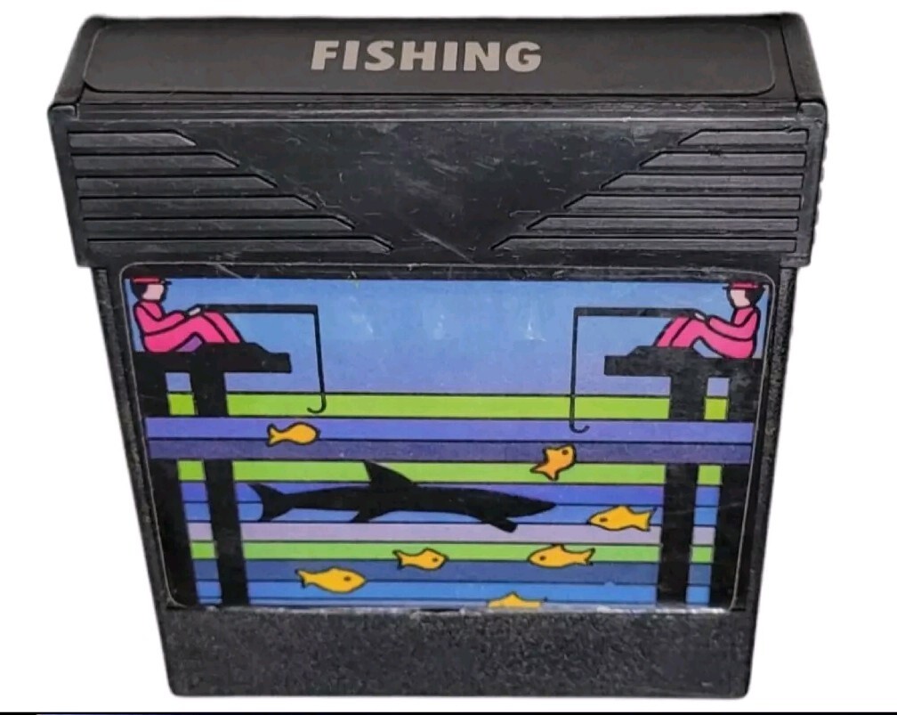 FISHING V-CASE Atari 2600 Game cartridge ntsc Working See Pics