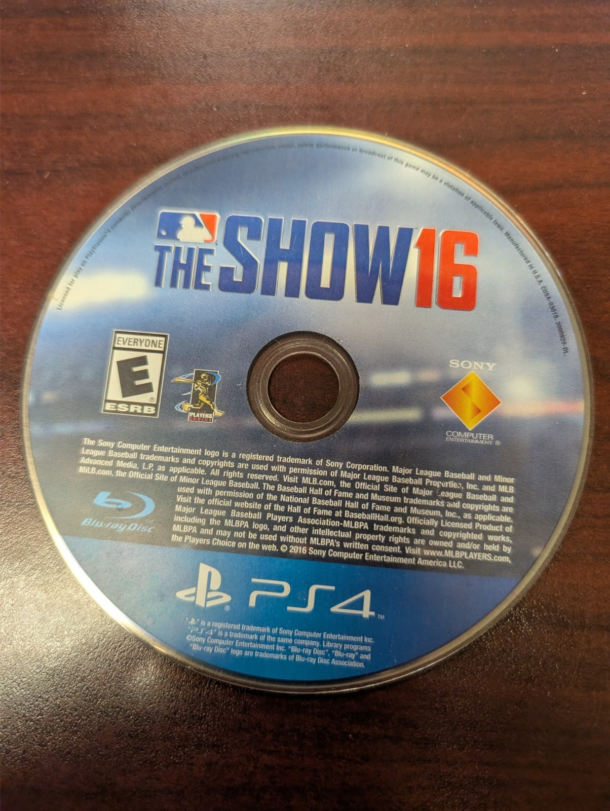 MLB: The Show 16 (Sony PlayStation 4 PS4, 2016) NO TRACKING – DISC ONLY 6856
