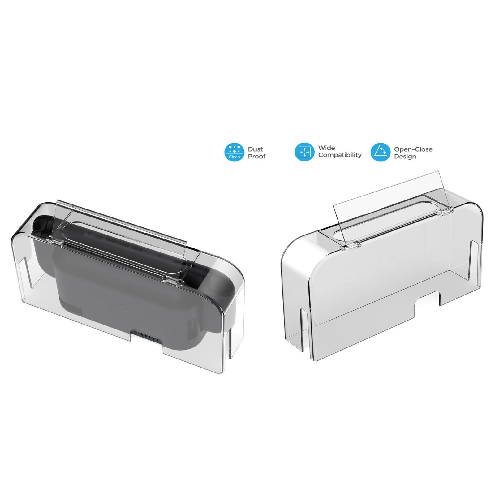 For Switch 2 Console Dust Cover PC Washable Anti Scratch Case Cable Port Access