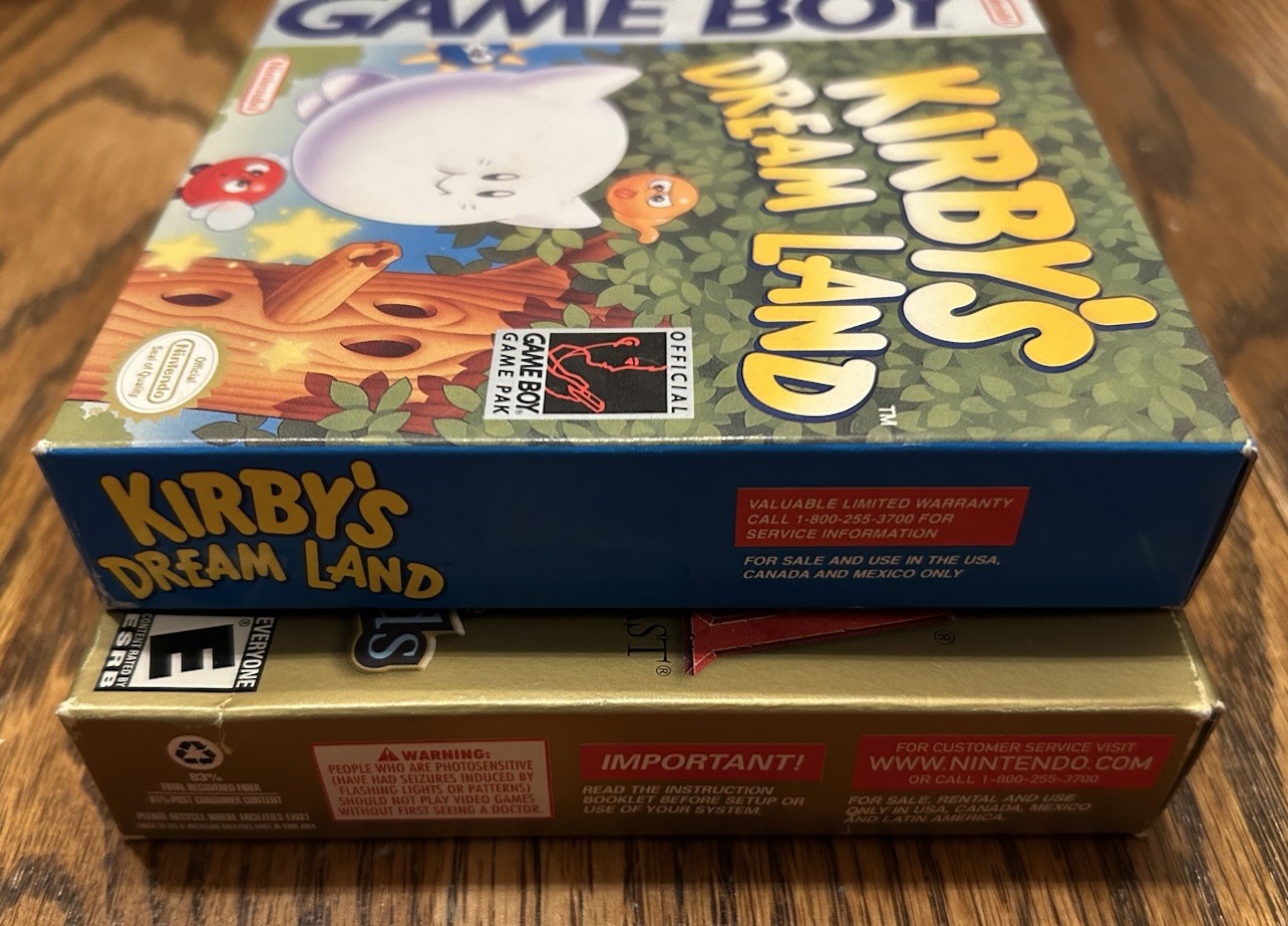 Kirby’s Dream Land Nintendo Game Boy, 1992 Complete Box Zelda Four Swords GBA CI