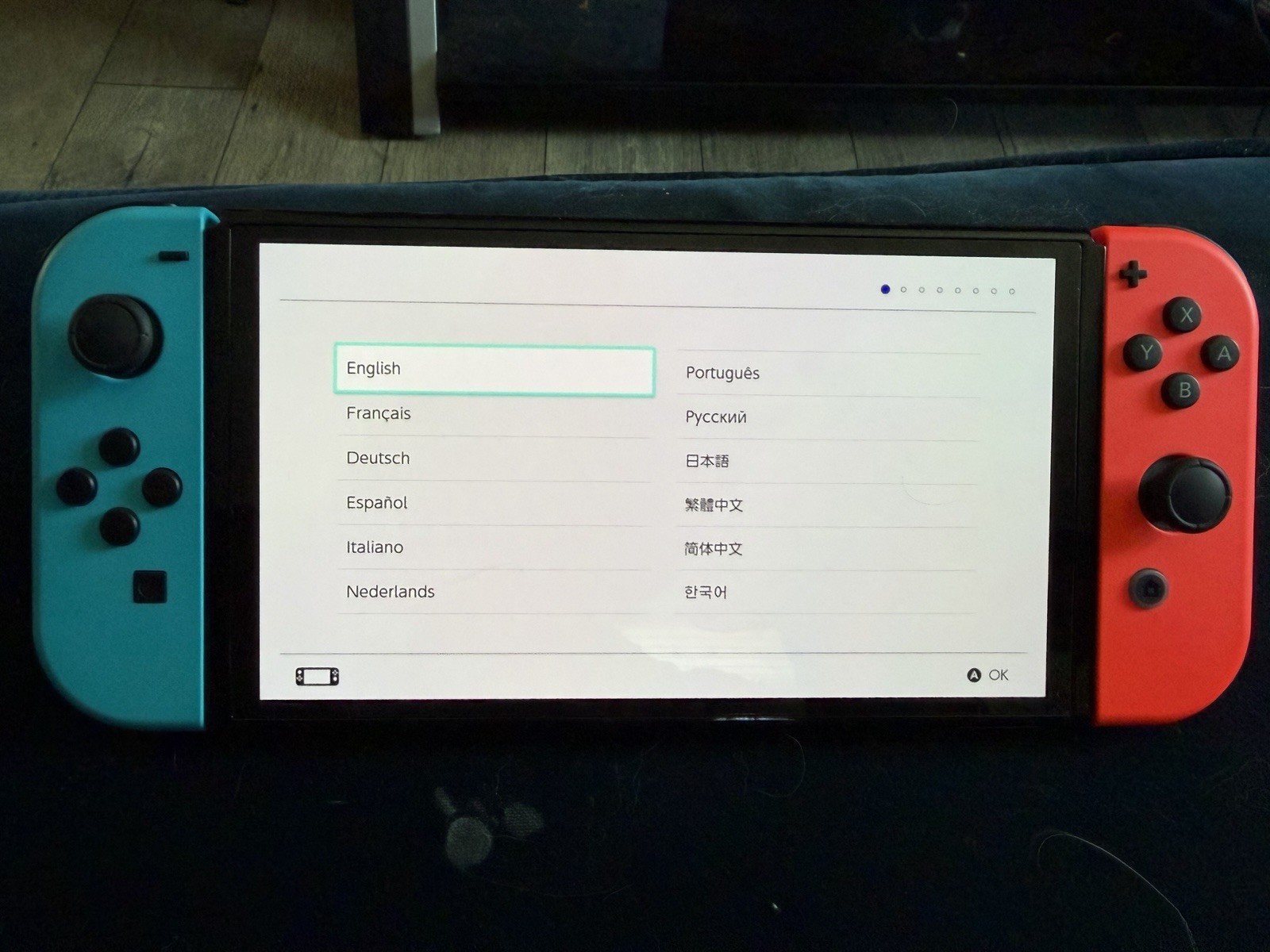 Nintendo Switch OLED Console Neon Blue/Red Joy-Con Dock HDMI 64GB Handheld
