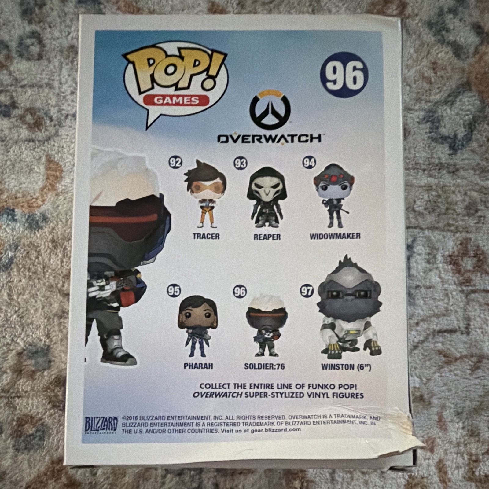 Funko Pop! Games Overwatch Soldier: 76 Vinyl Figure #96 2016 GameStop Excl