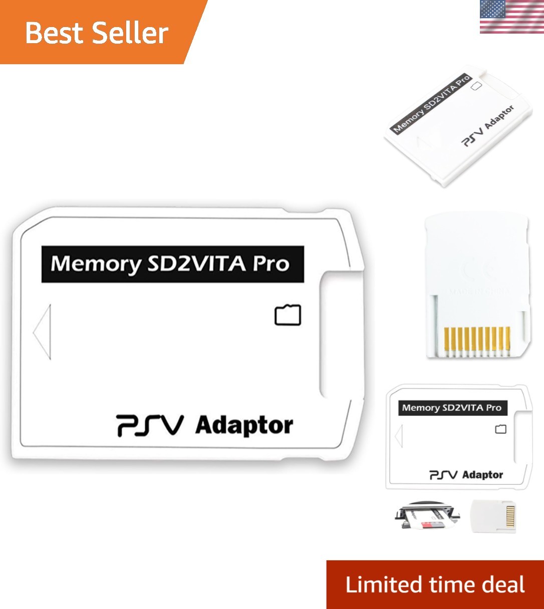 SD2Vita Memory Card Adapter V6.0 for PS Vita 1000/2000 – 256GB Support