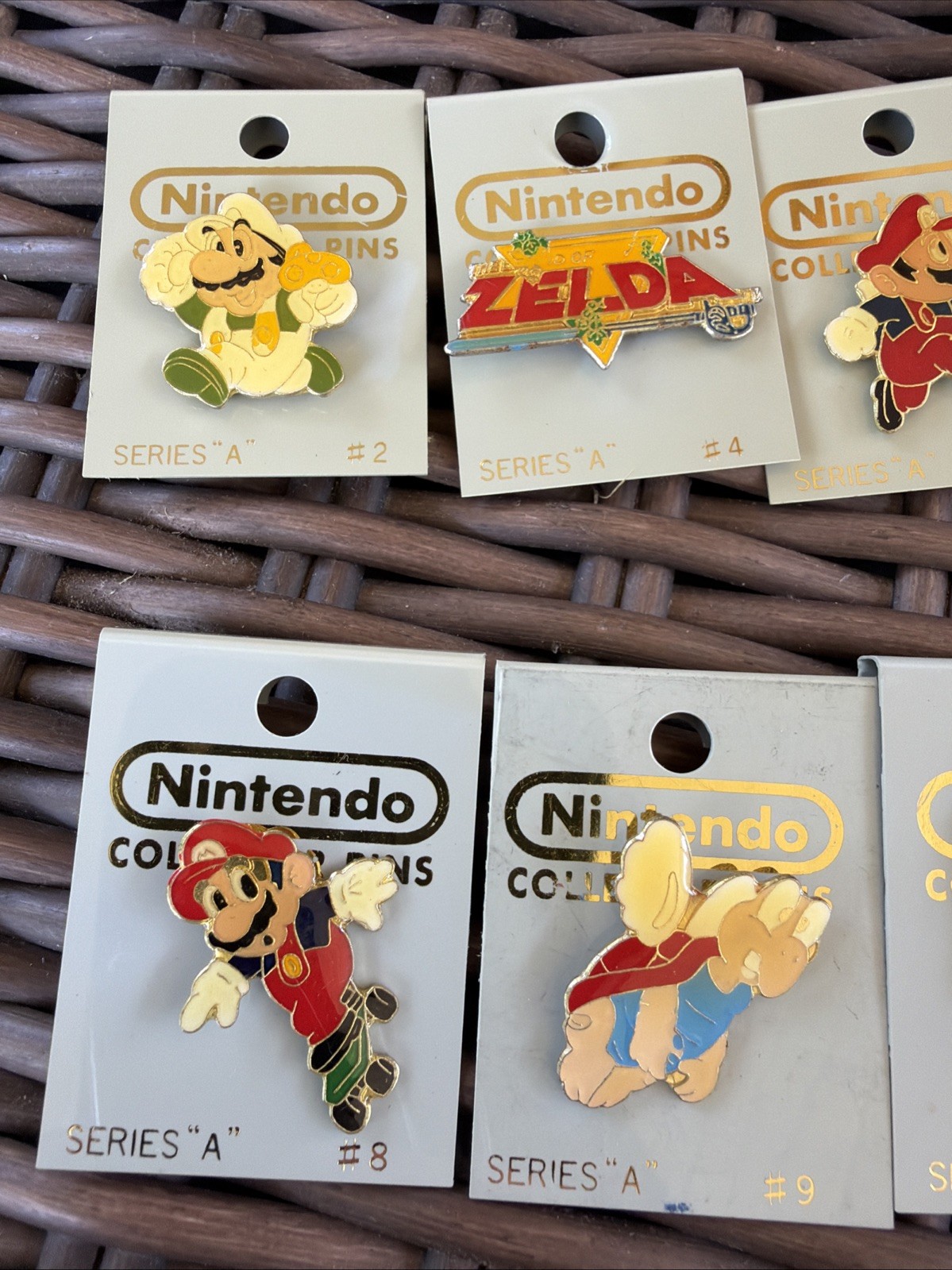 Vintage Nintendo Super Mario Bros Enamel Lapel Pins Lot Of 14 Power Collection