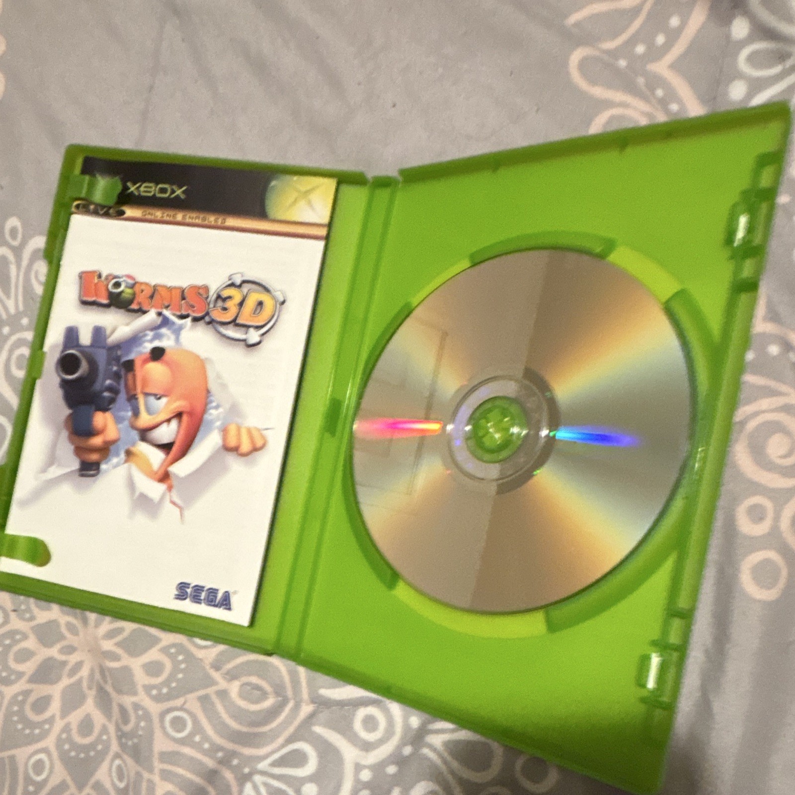 SEGA Worms 3D Xbox w/ Manual & Case, T Teen Turn-Based Strategy 2003 NTSC